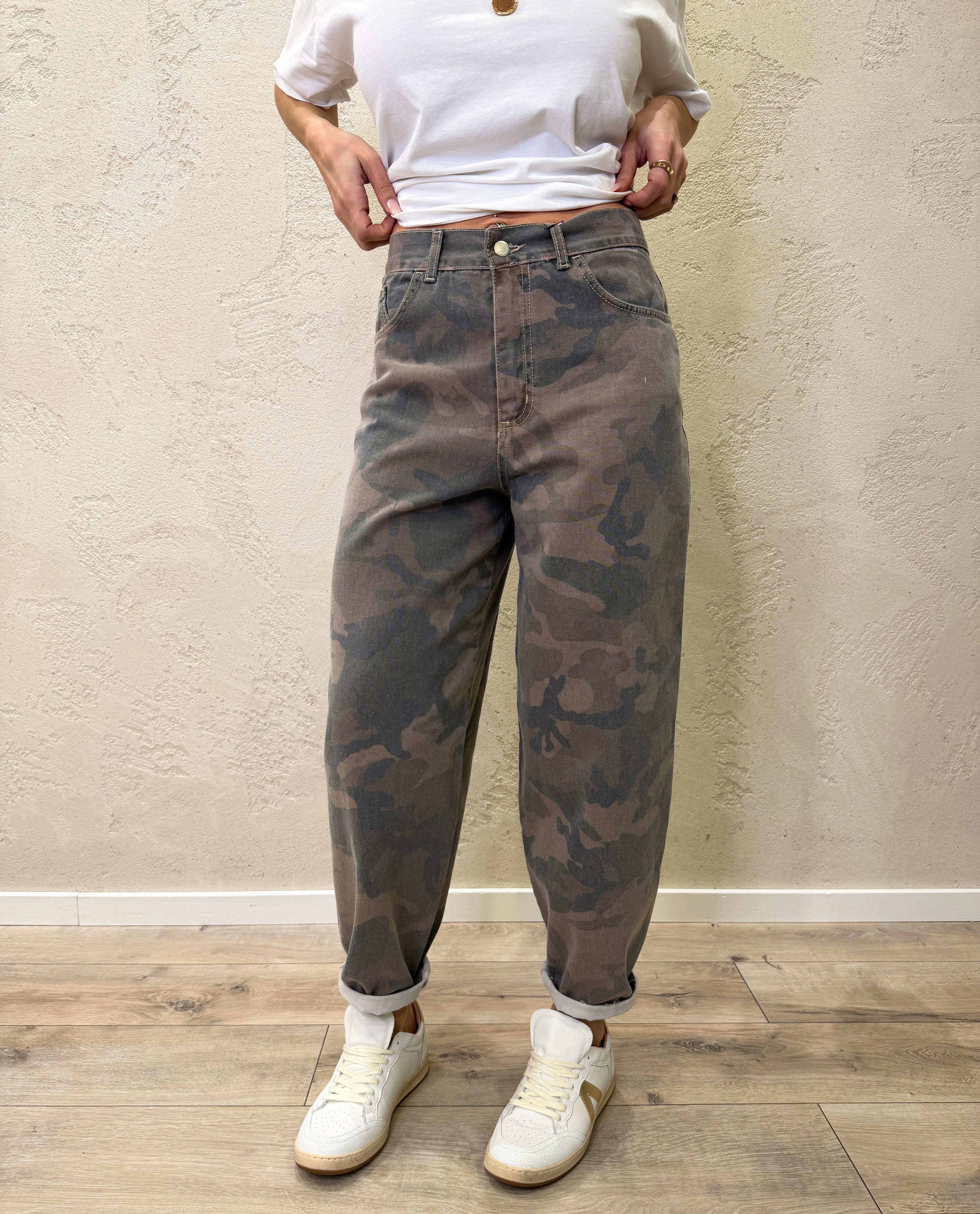 jeans modello balloon camouflage JSUSY92 CAMOUFLAGE SUSY MIX 