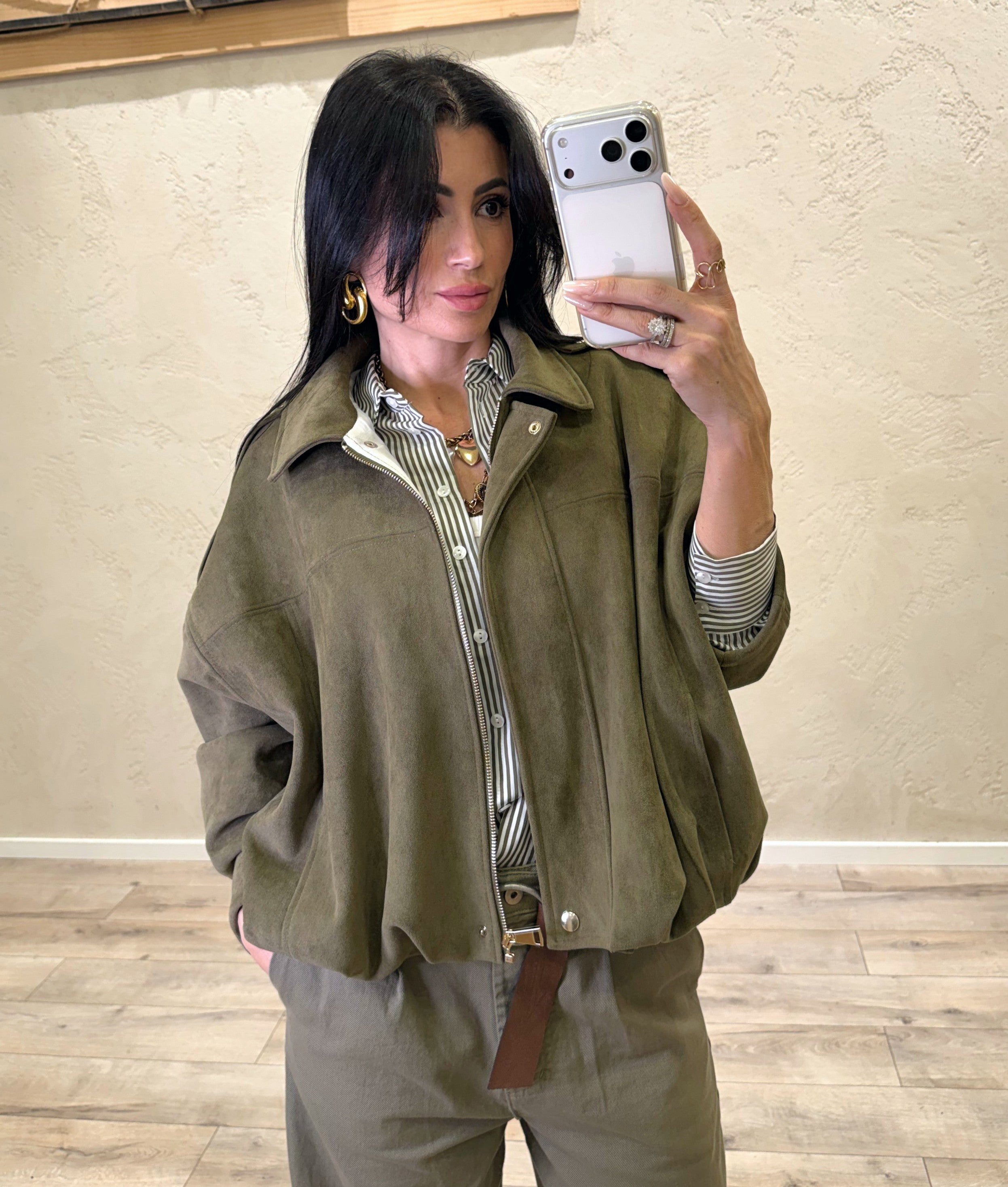 bomber in ecodainetto 126074 MILITARE TENSIONE IN 