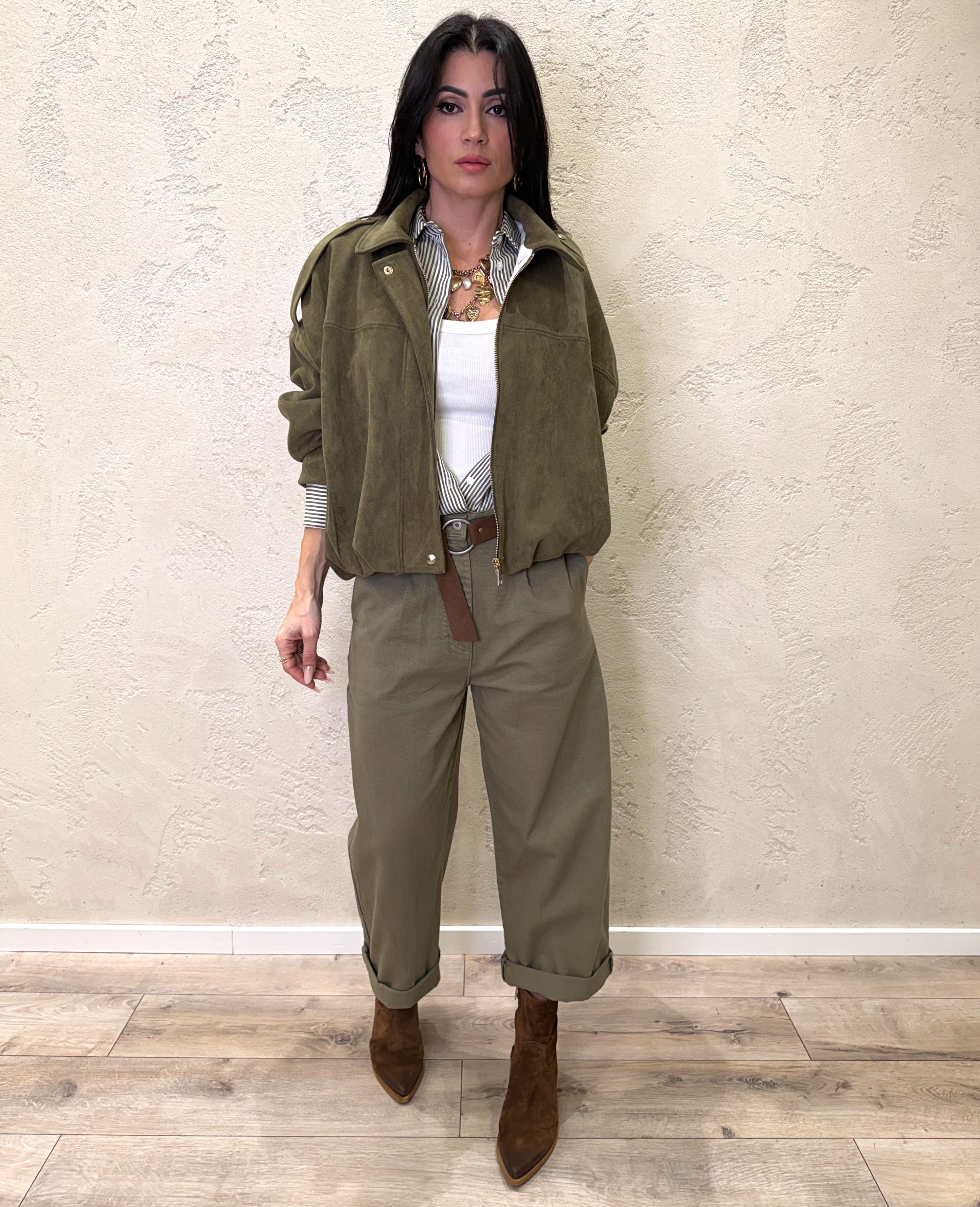bomber in ecodainetto 126074 MILITARE TENSIONE IN 