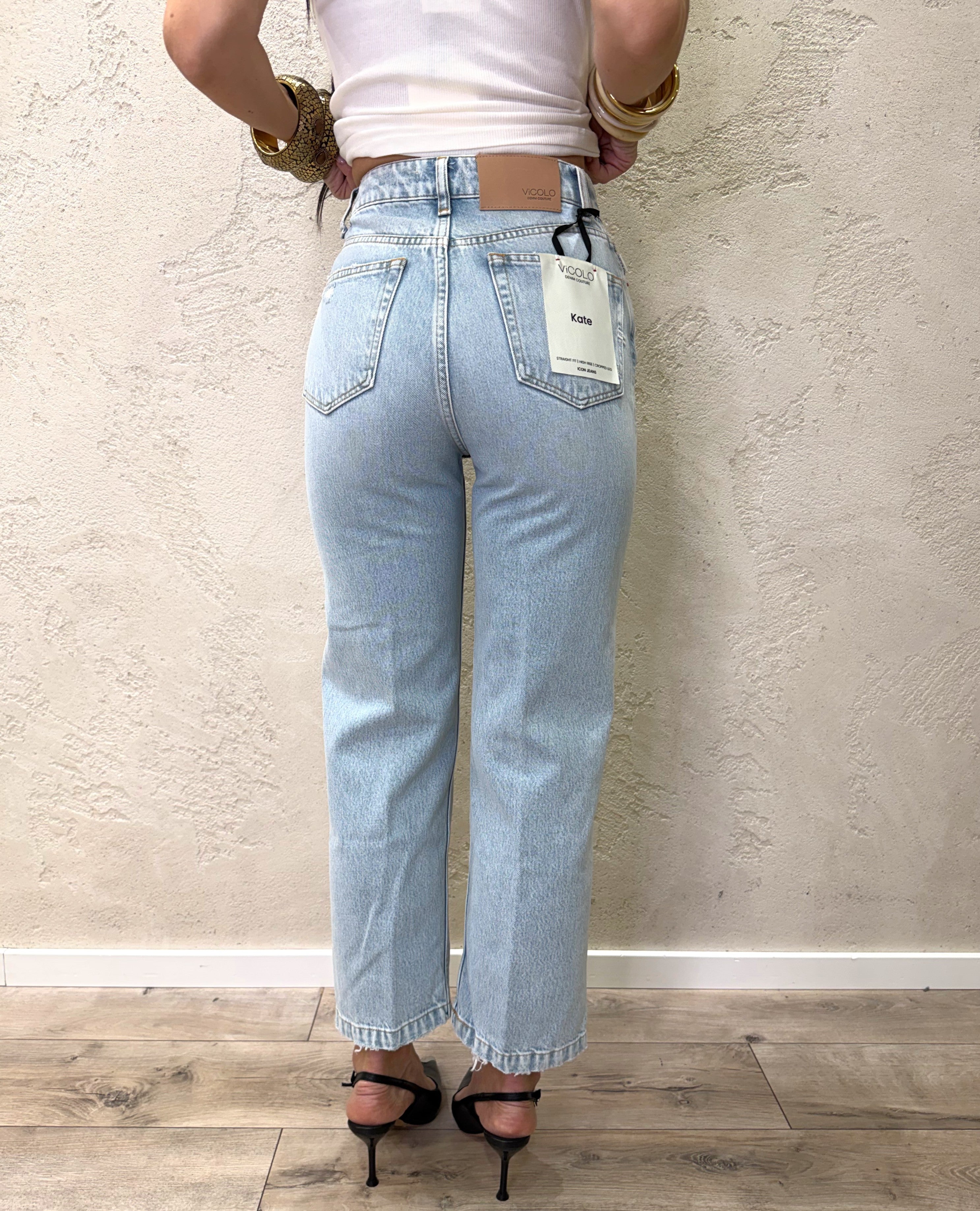 jeans modello kate straight fit DAB5056 DENIM CHIARO VICOLO 