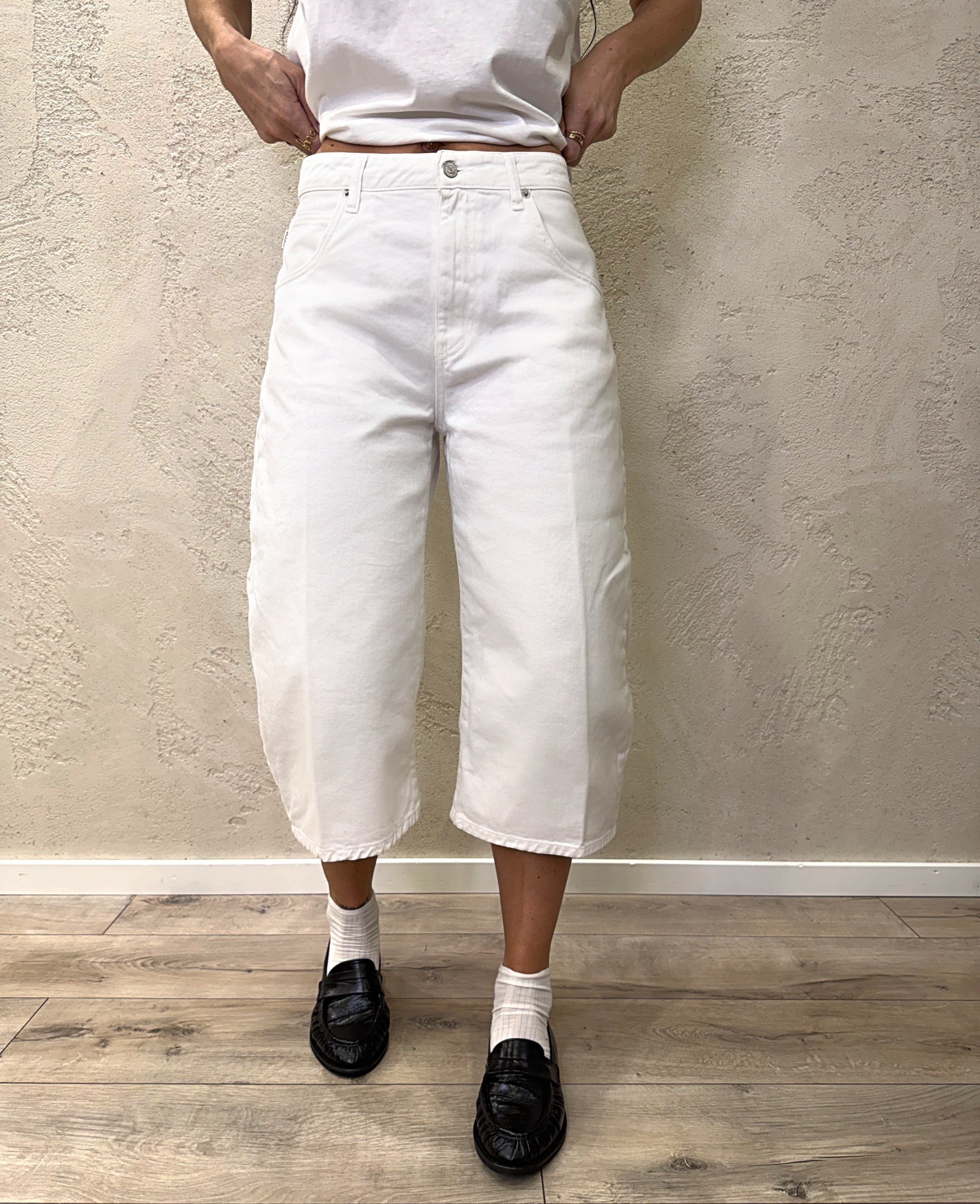 maxi bermuda elettra barrel fit DAB5371 BIANCO VICOLO 
