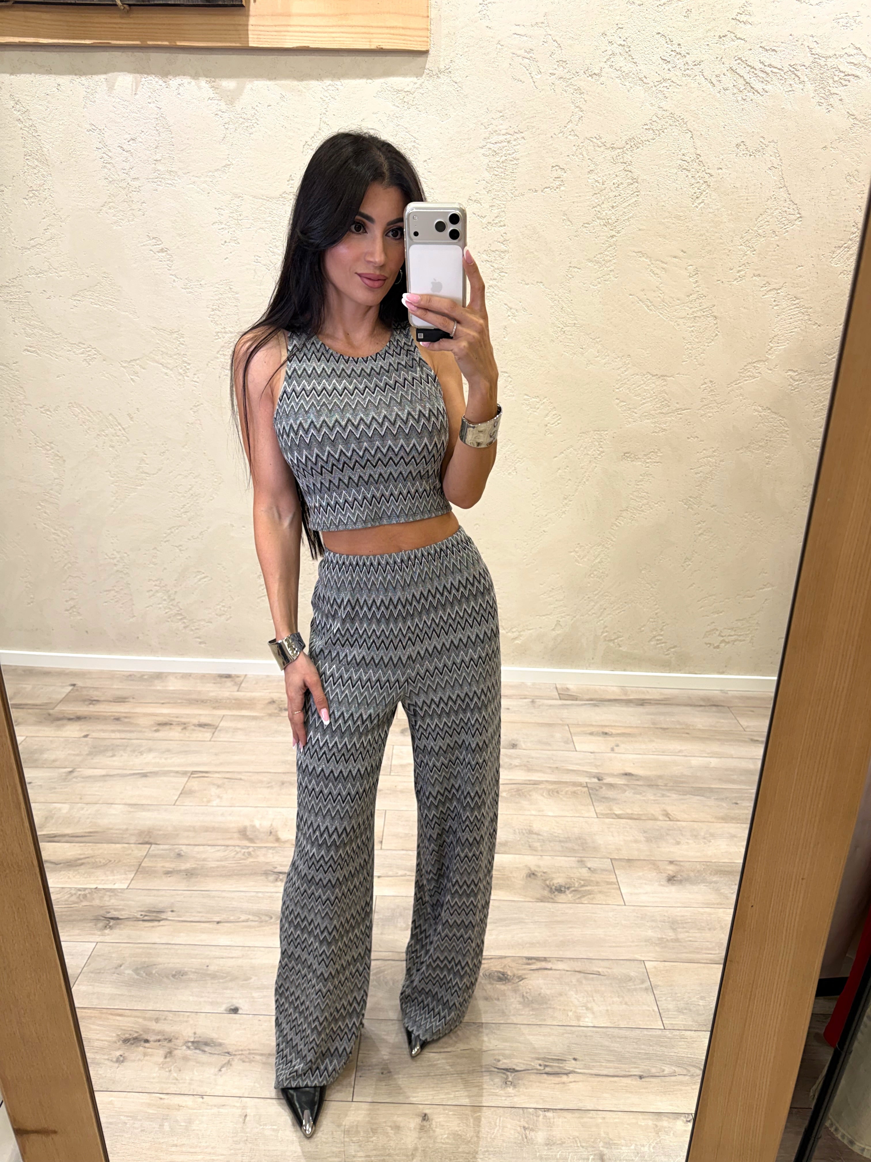 top missoni in filo lurex TAB2284 GRIGIO VICOLO 