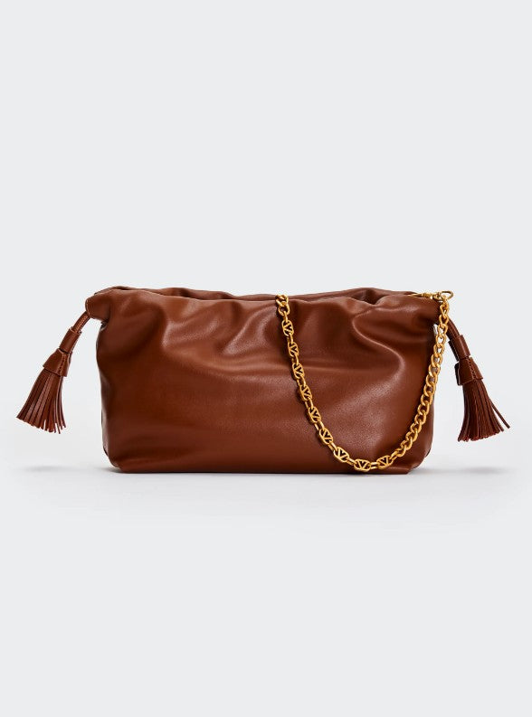 borsa tassel piccola in ecopelle XAB0035 FONDENTE VICOLO 