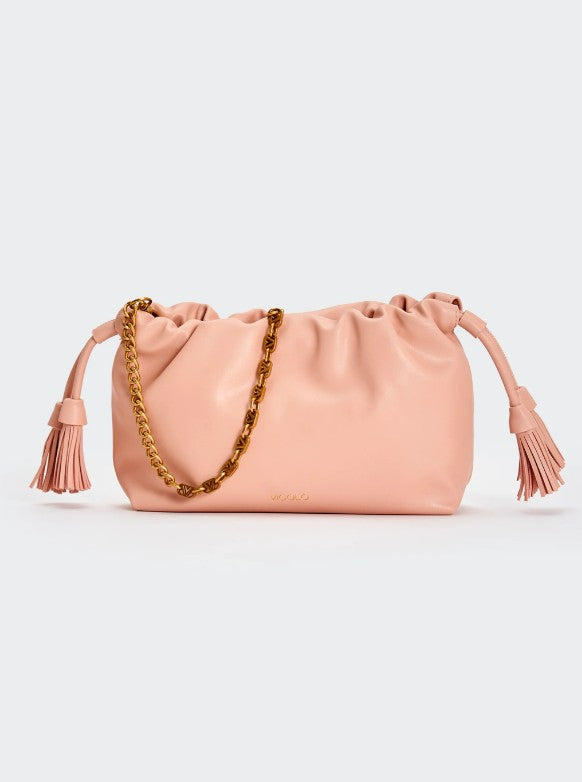 borsa tassel piccola in ecopelle XAB0035 ROSA VICOLO 