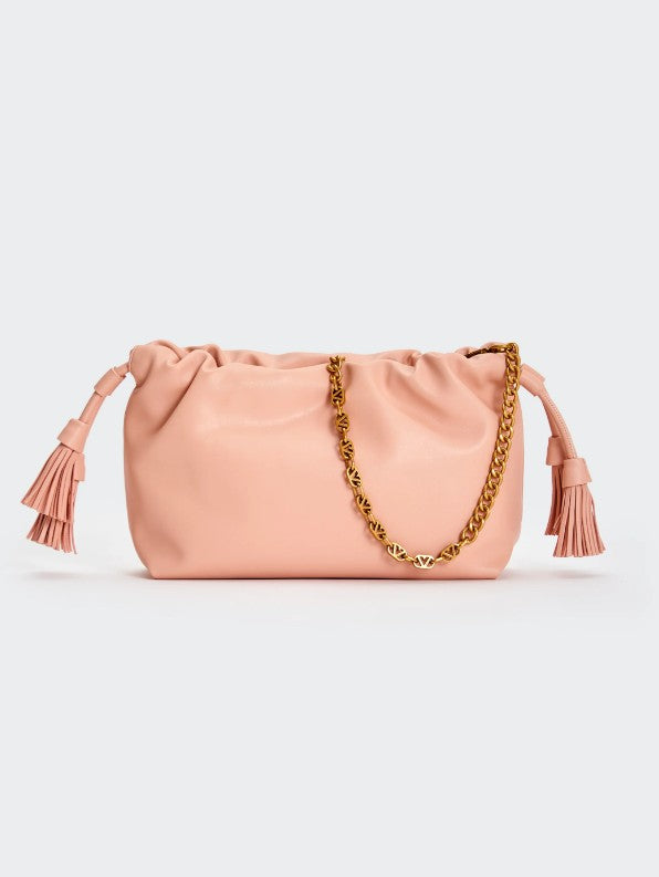 borsa tassel piccola in ecopelle XAB0035 ROSA VICOLO 