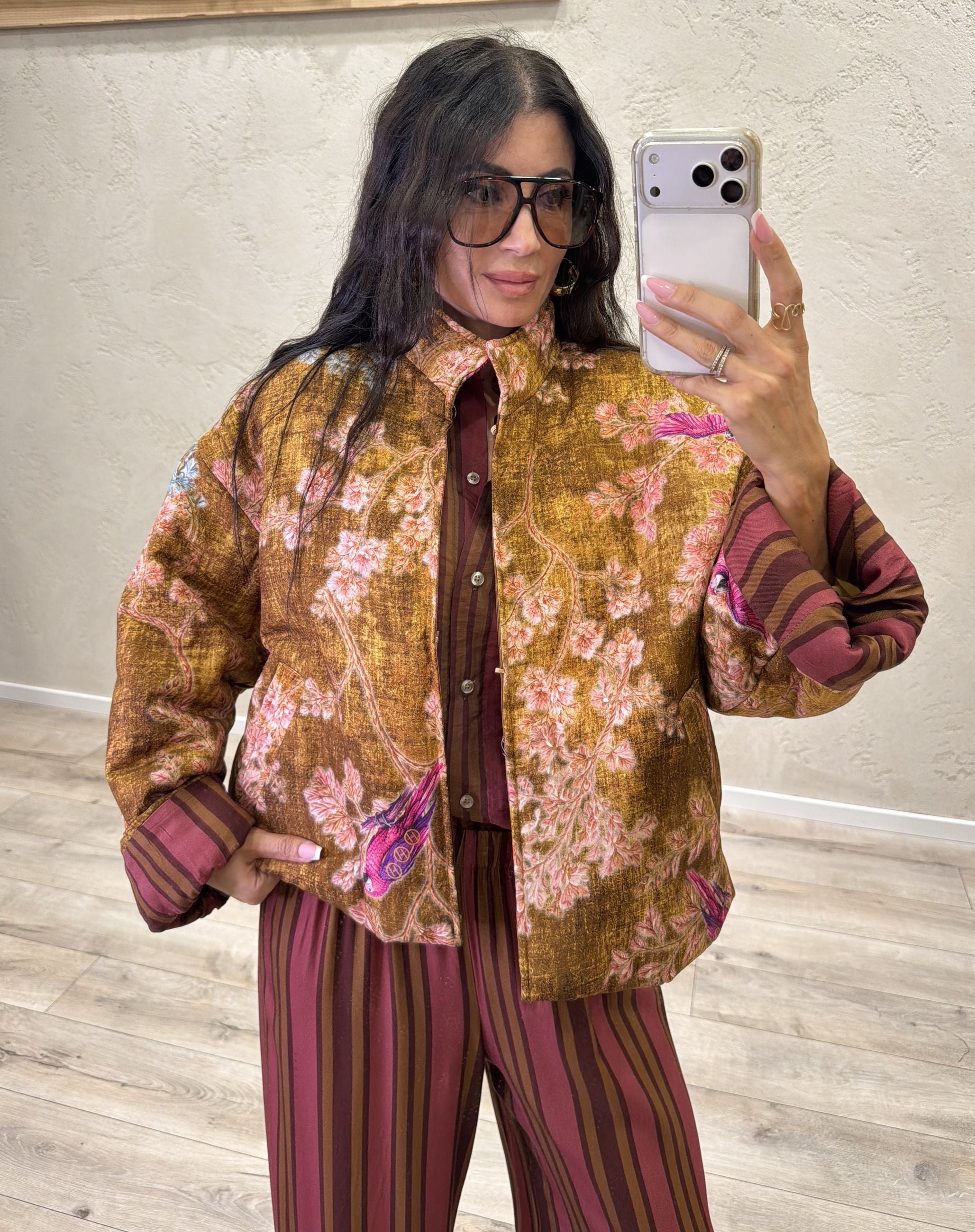 Bomber kimono "Nomad" pappagallo