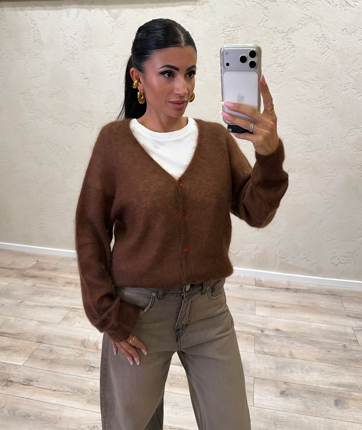 Cardigan "Cloud" in misto mohair