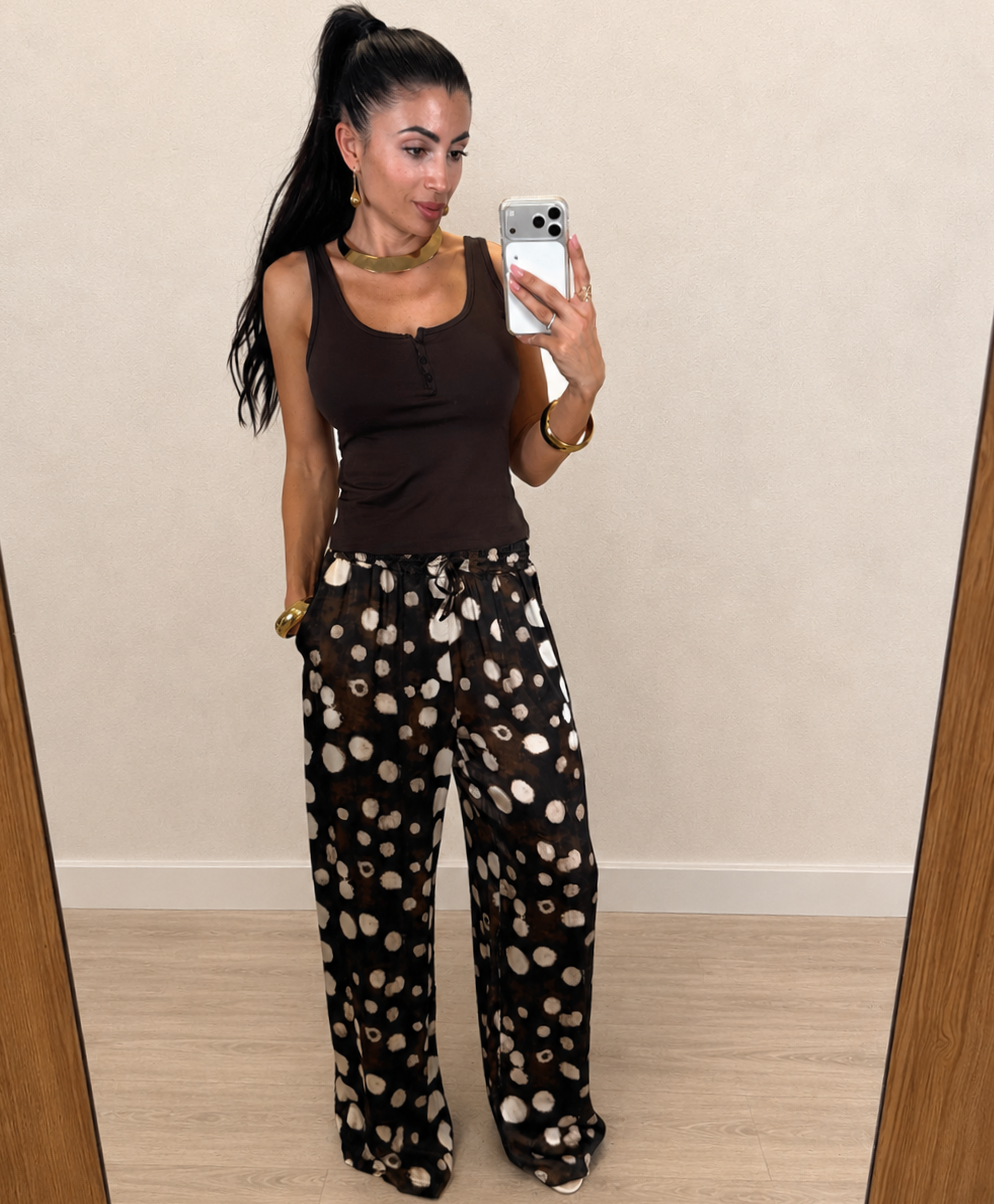 Pantalone a palazzo "soft safari" 100% viscosa
