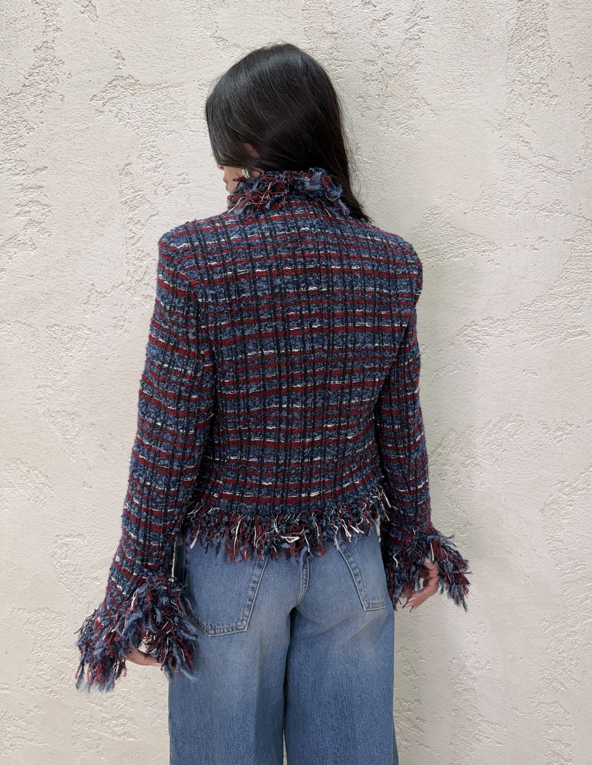 Giacca "Parisienne" in tweed sfrangiato