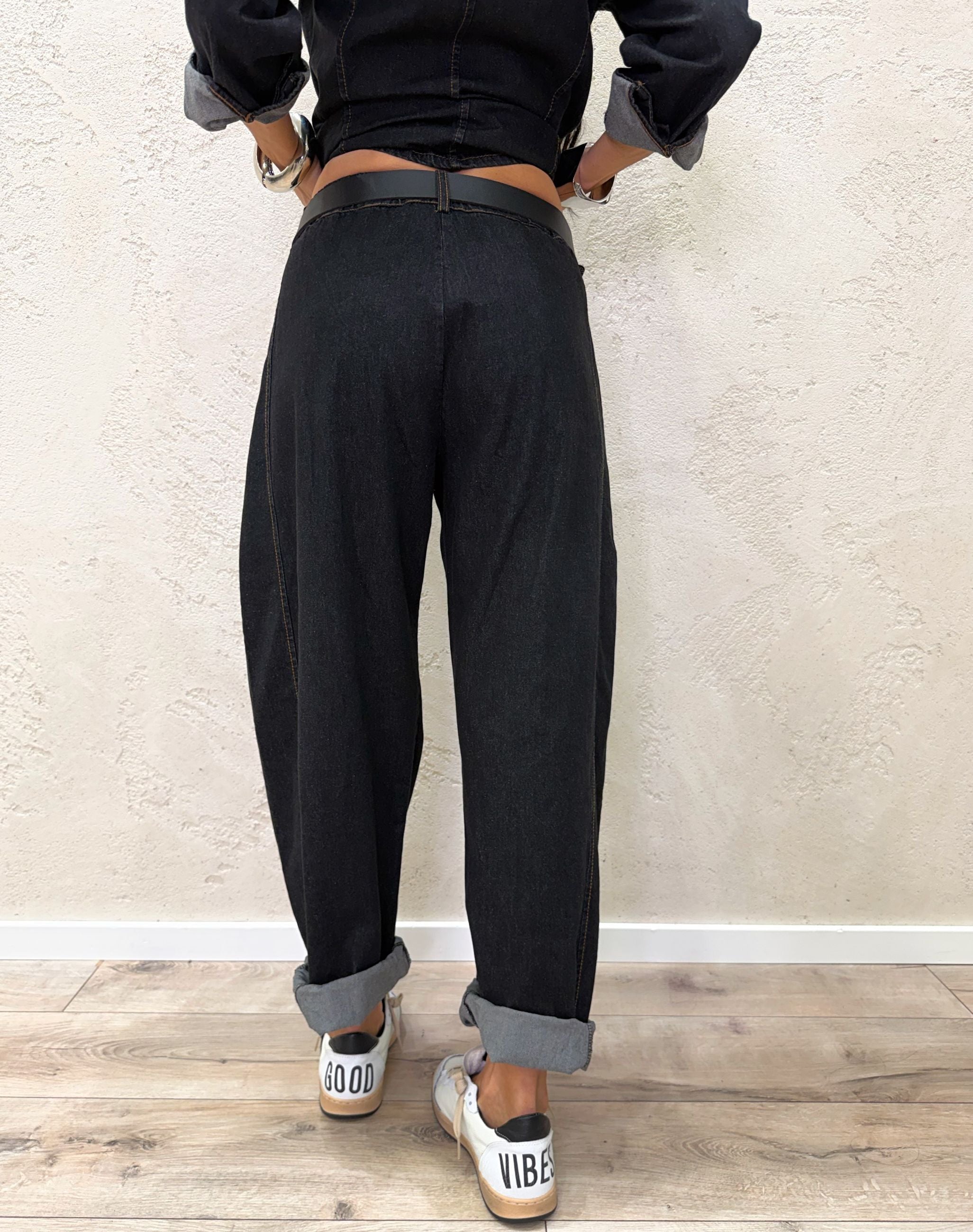 Pantalone stellina in cotone modello a ovetto