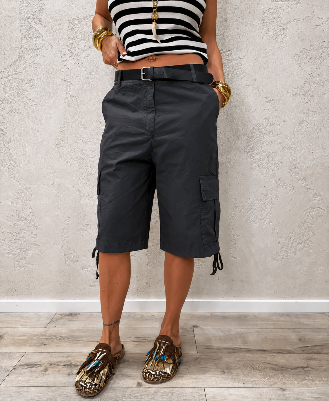 Bermuda con tasconi 100% cotone
