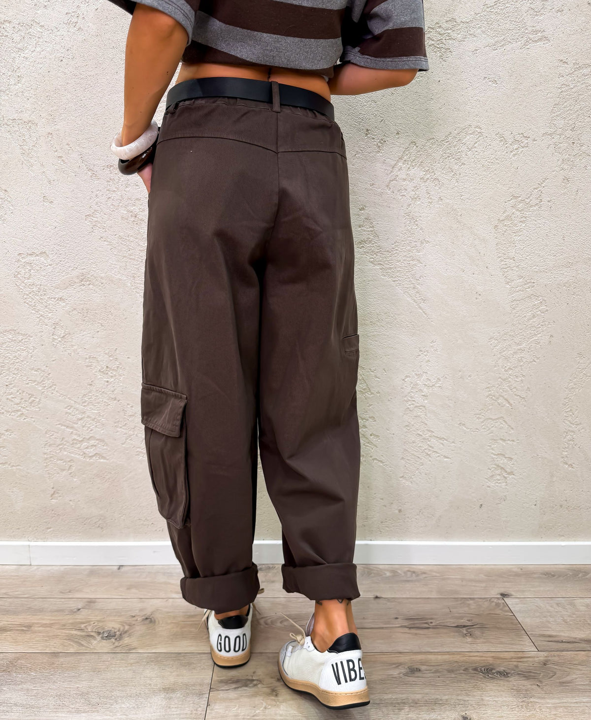 Pantalone cargo in 100% cotone