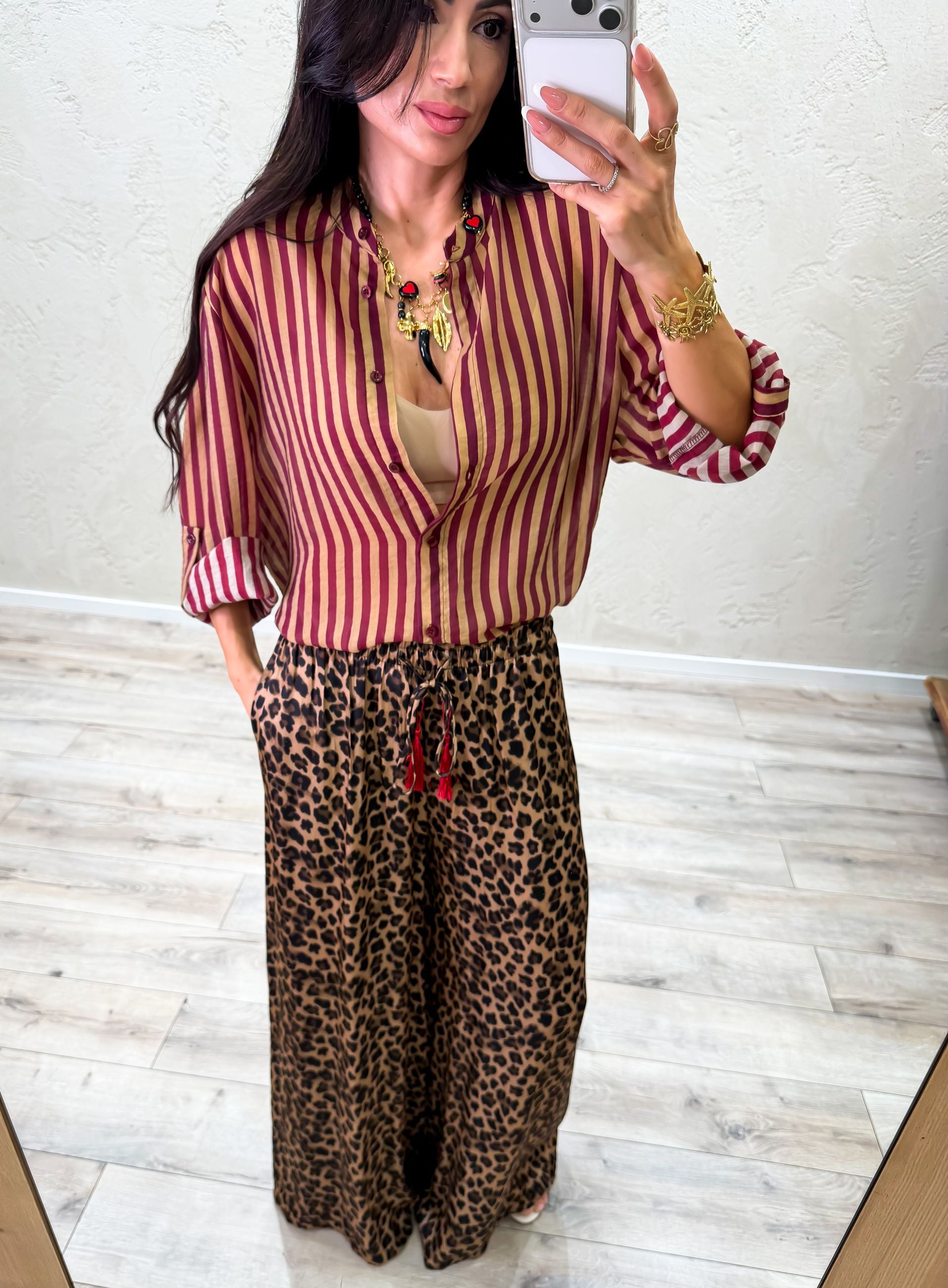 camicia a righe effetto vedo non vedo