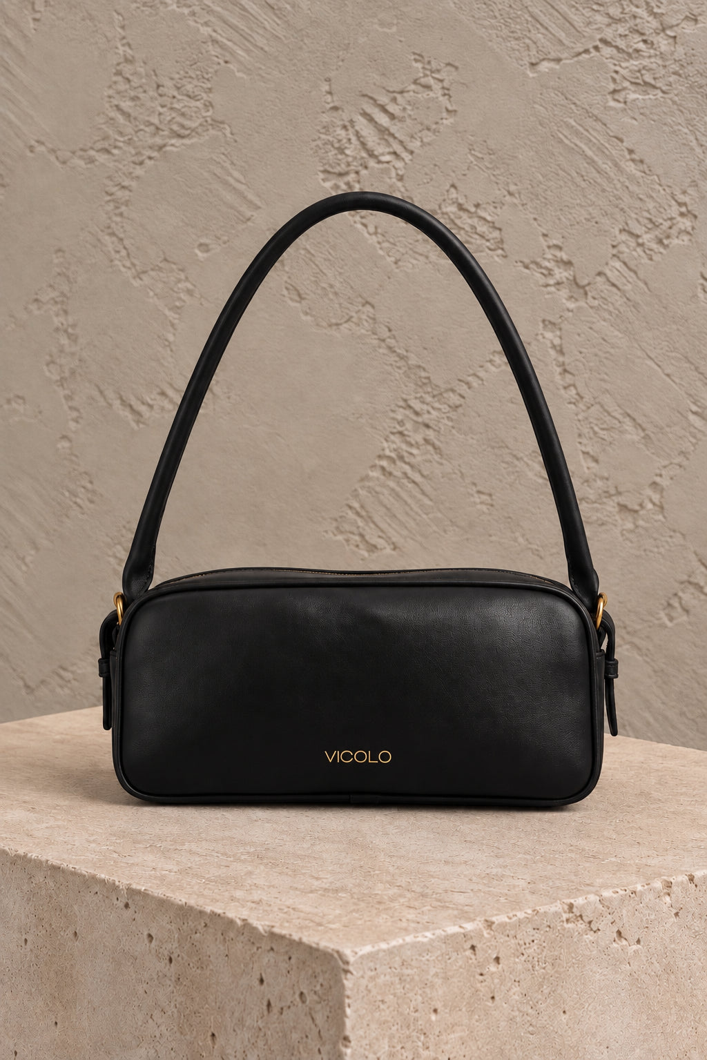 Borsa a spalla "Trunk" in ecopelle
