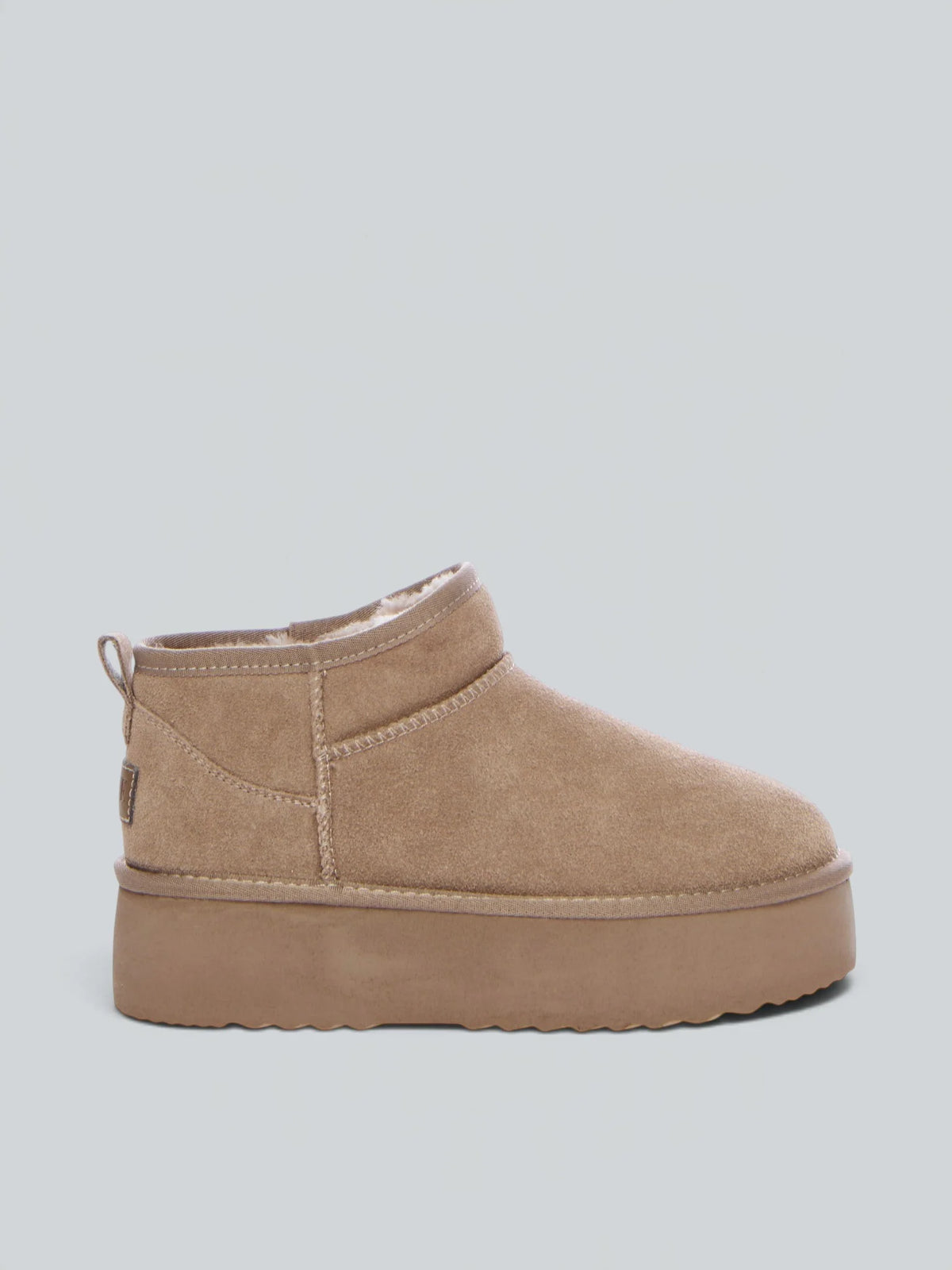 Stivaletto platform in camoscio