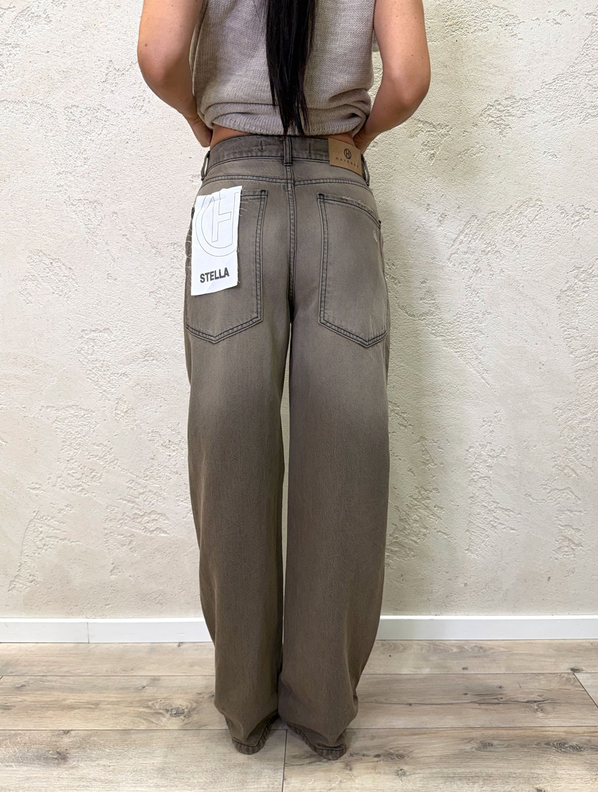 jeans modello stella in tela ferma a gamba dritta