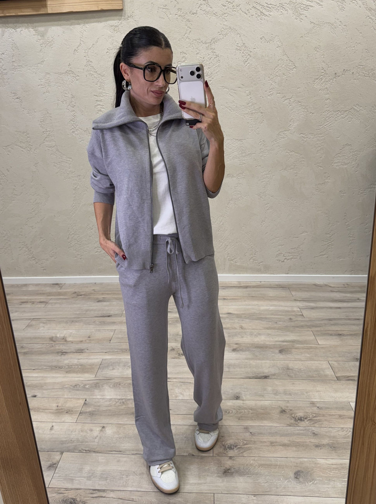 Tuta in maglia "Comfy" zip lunga
