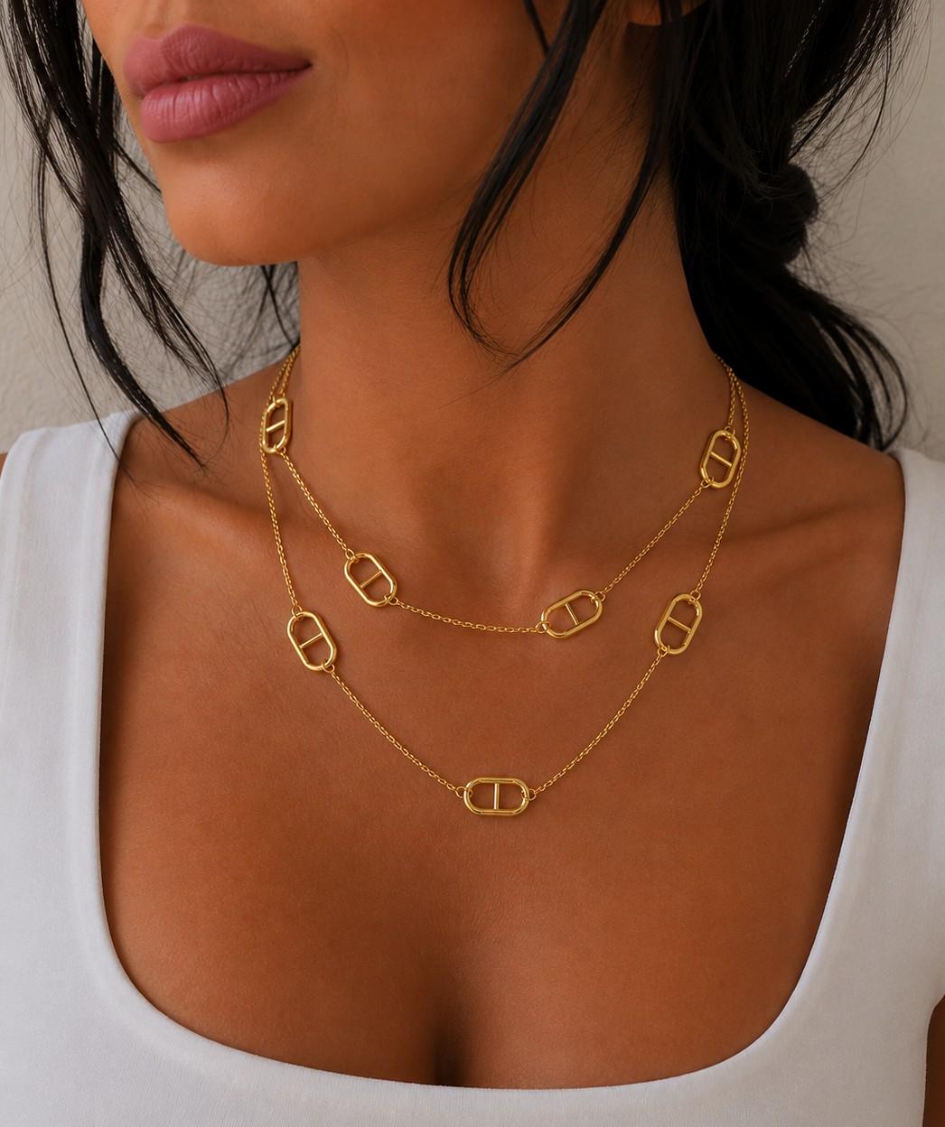 collana a catena con maglie ovali "icon" COL-ICON ORO ELEVI 