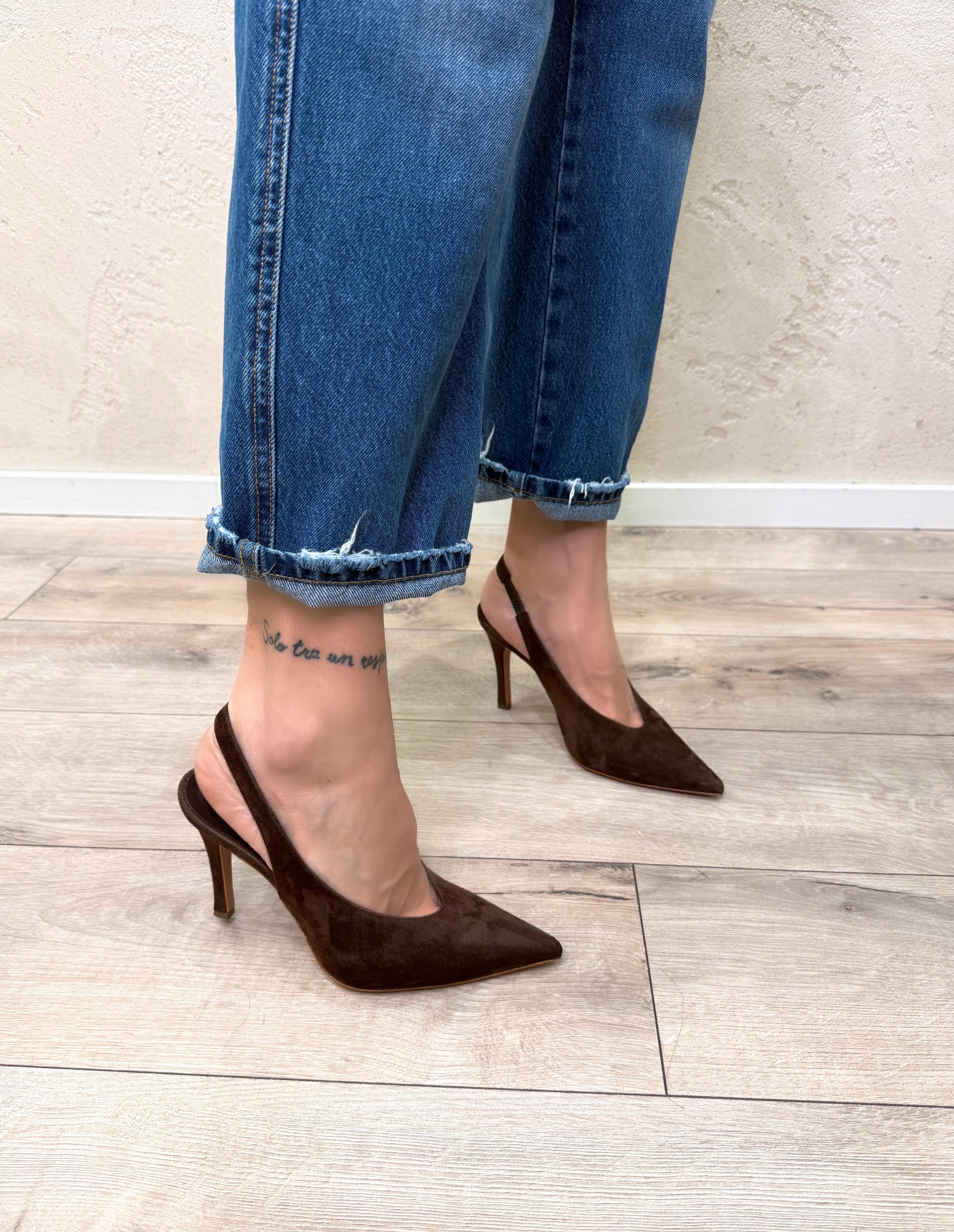 slingback in ecopelle AC920 MORO OVYE' 