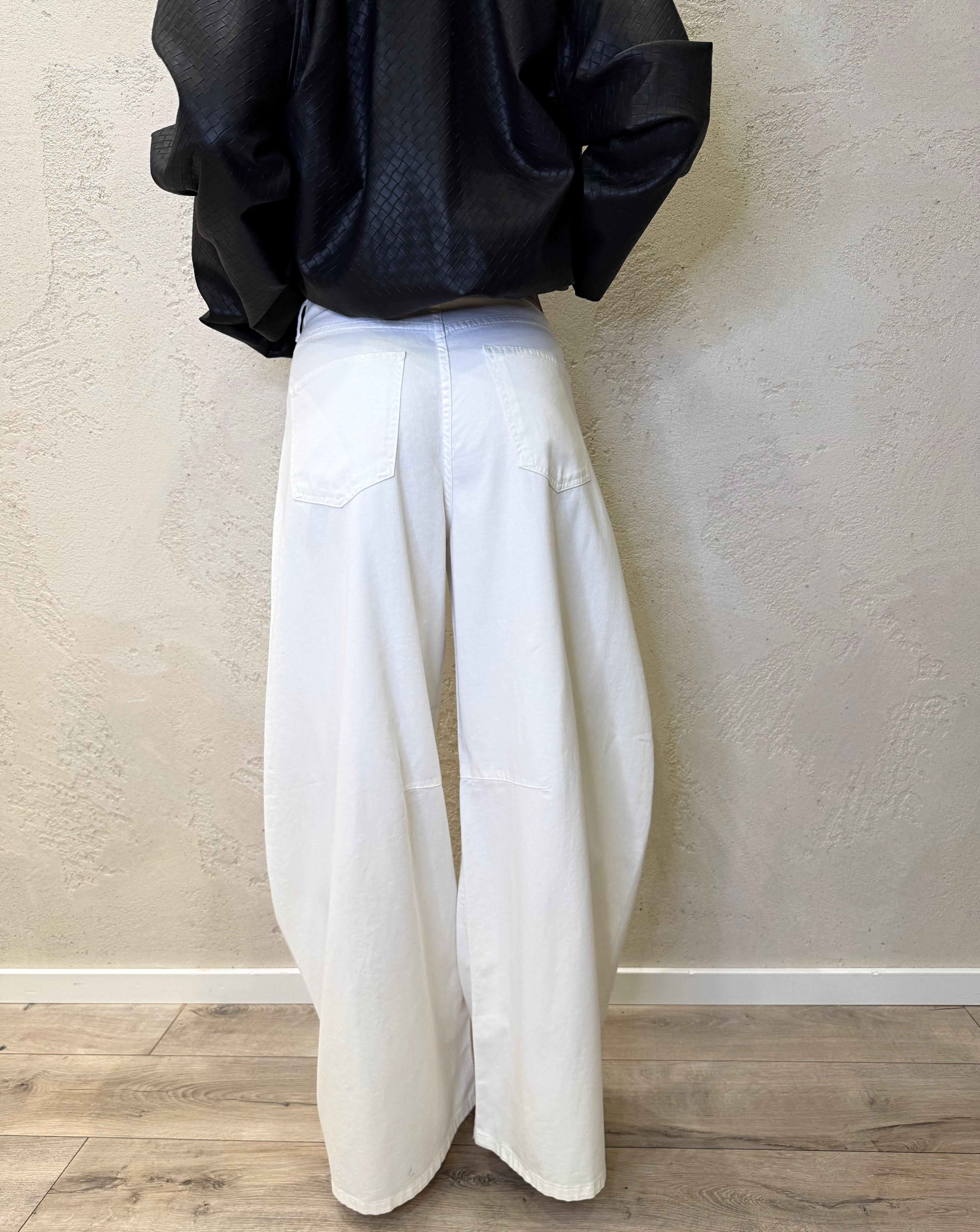 jeans elasticizzato modello louvre barrel fit P314B982D001 BIANCO TENSIONE IN 
