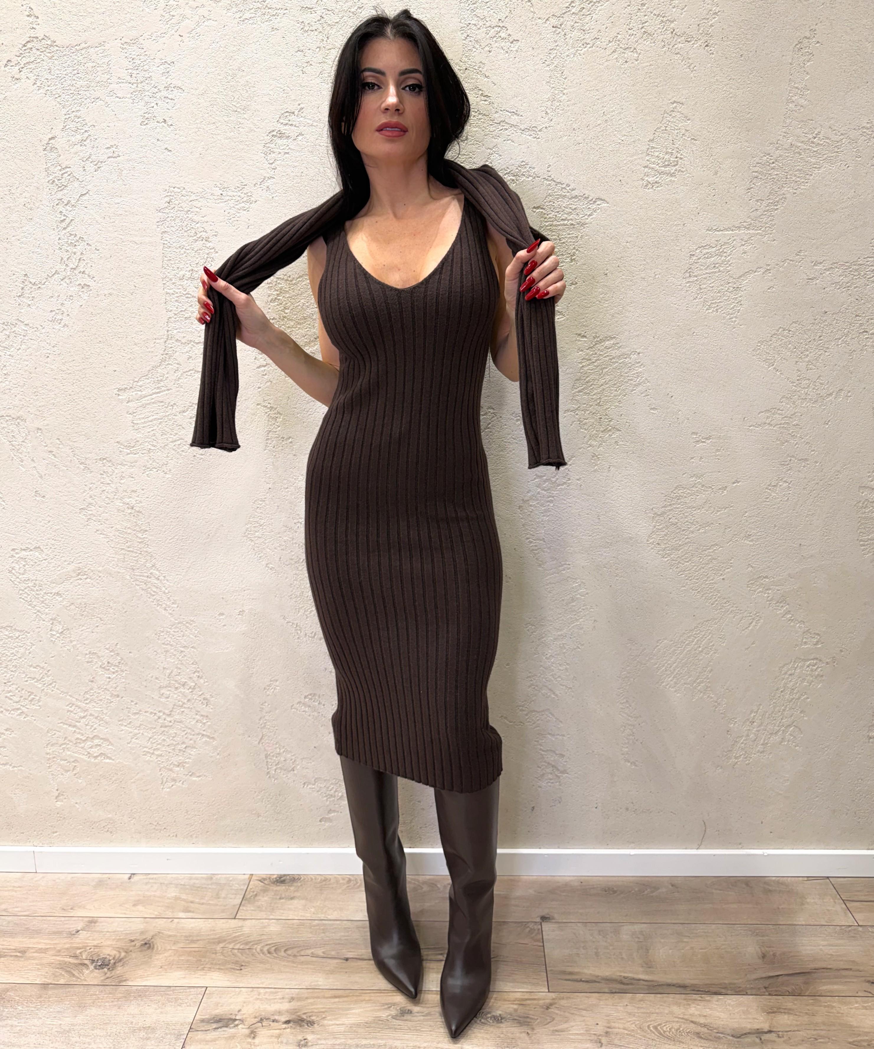 set coordinato abito e cardigan 3058030581 MORO SUSY MIX 