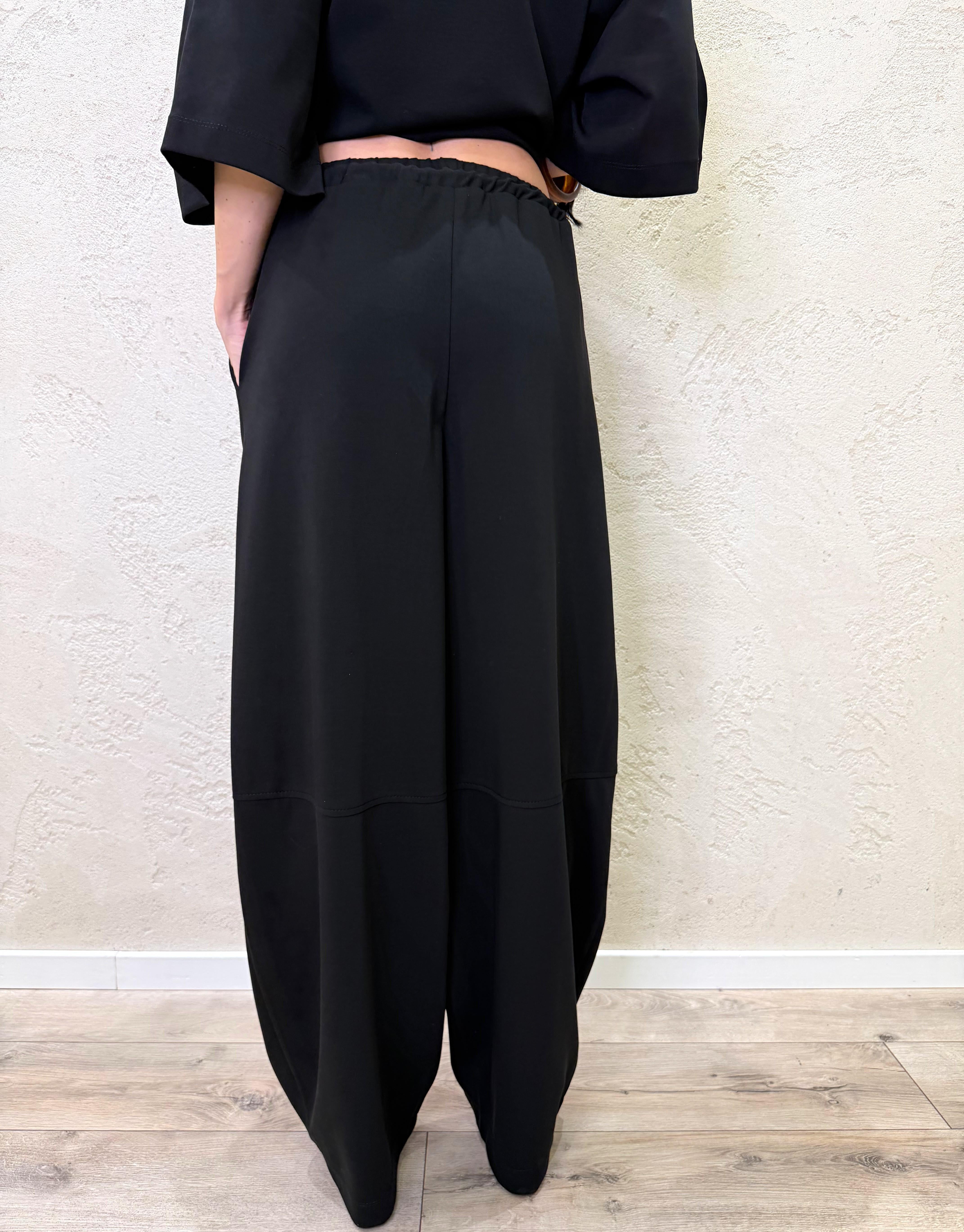 pantaloni in scuba leggera TAB1342 NERO VICOLO 