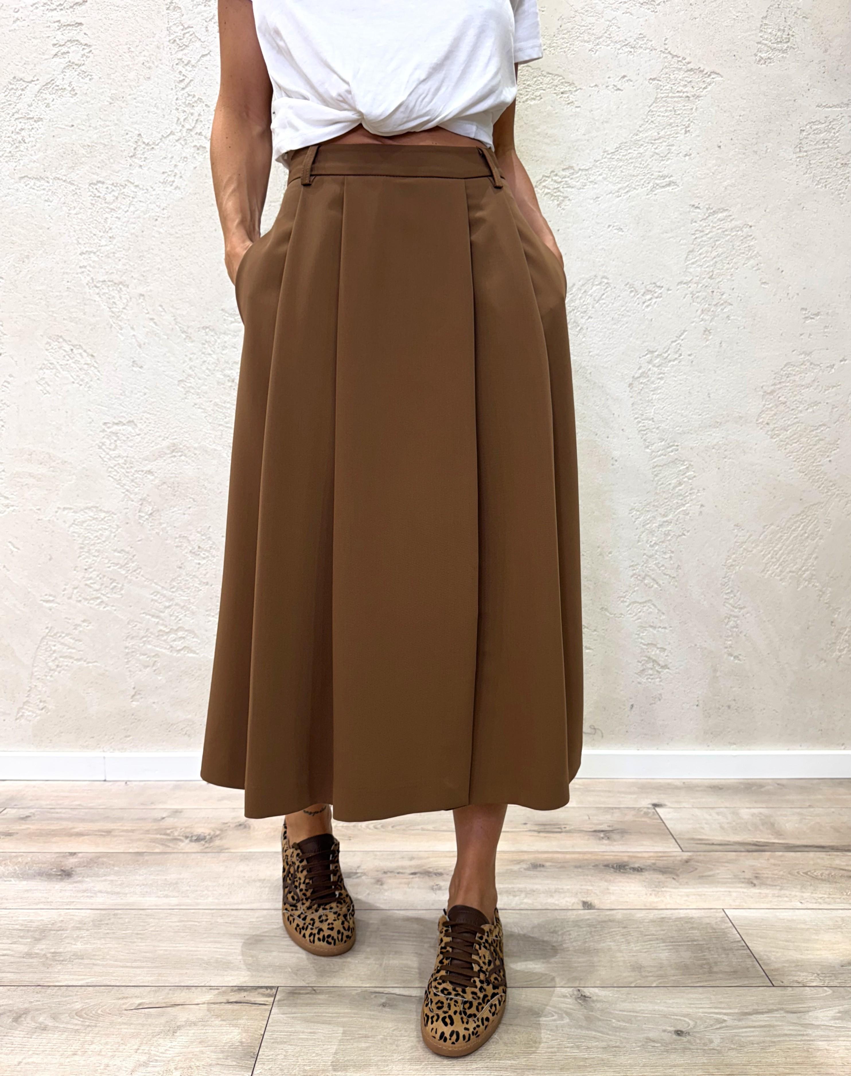 maxi bermuda a pieghe P6B7KIC COGNAC IMPERIAL 