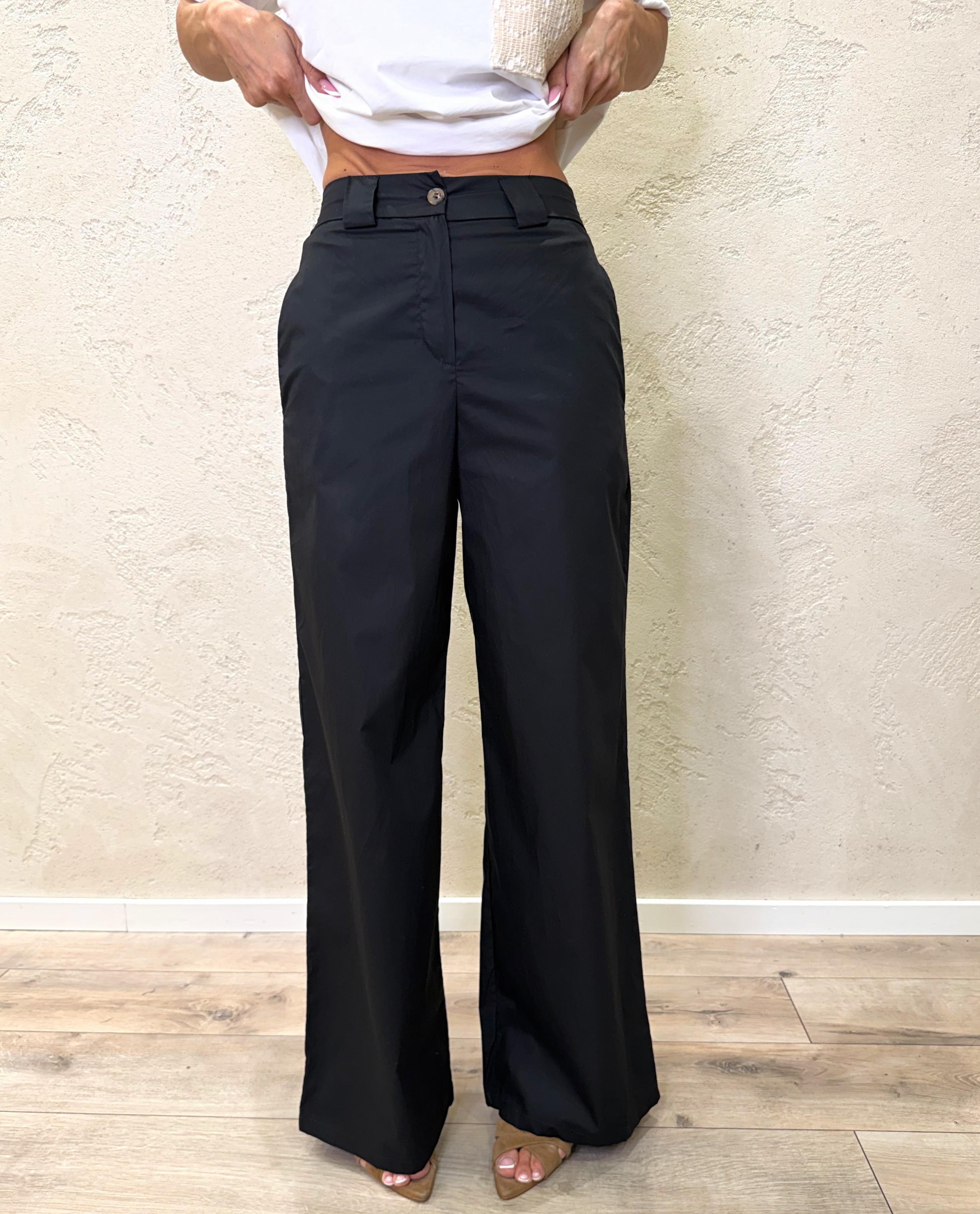 pantalone a gamba dritta in 100% cotone 26P4934 CIOCCOLATO TENSIONE IN 