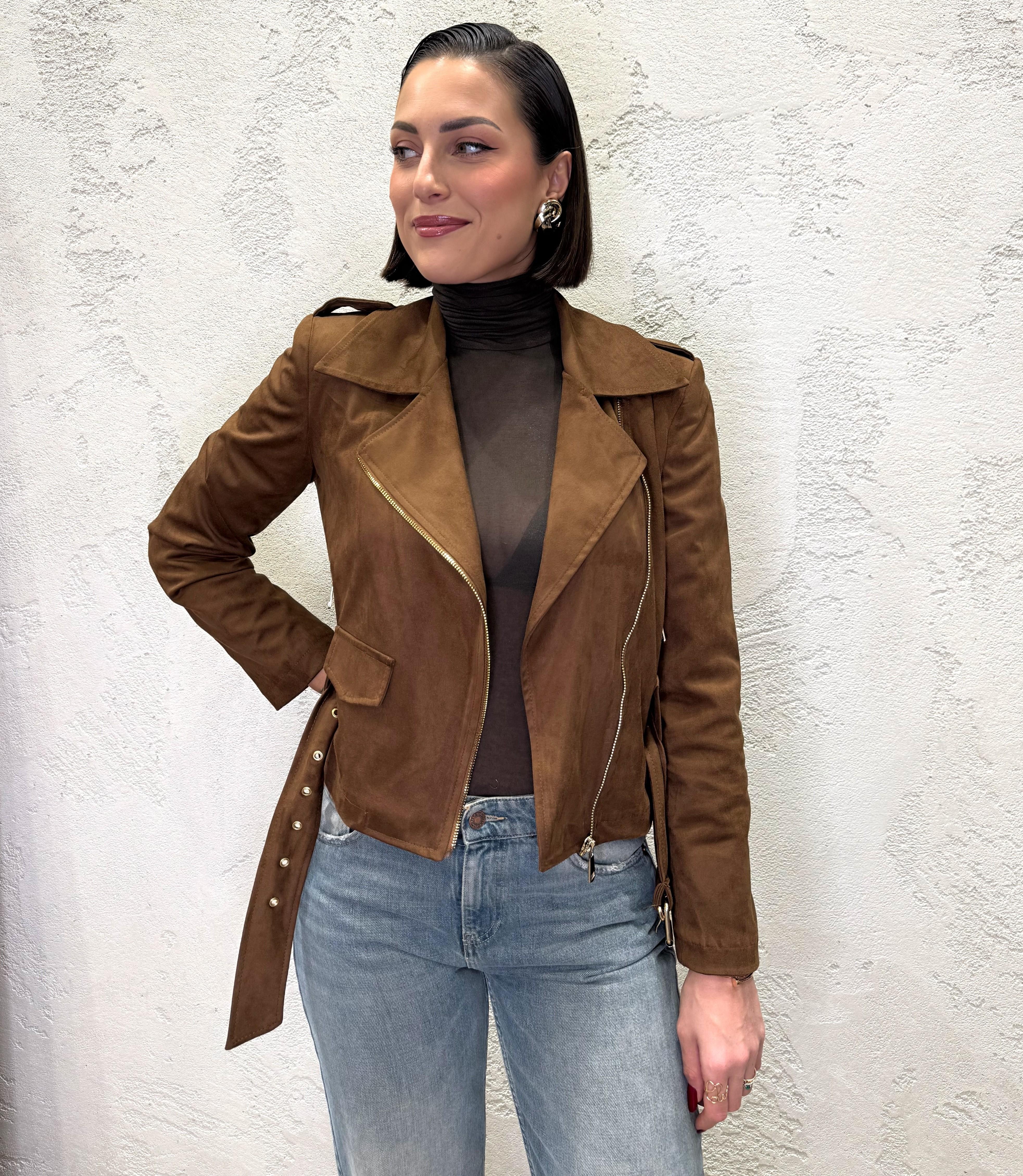 chiodo scamosciato J1055Z69 CUOIO SUSY MIX 