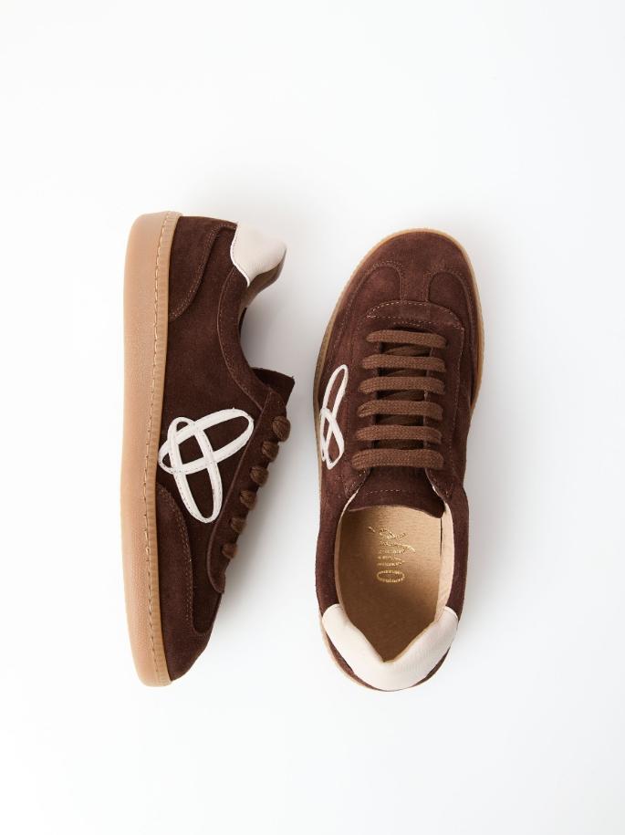 sneakers in vera pelle FE4467M MARRONE OVYE' 