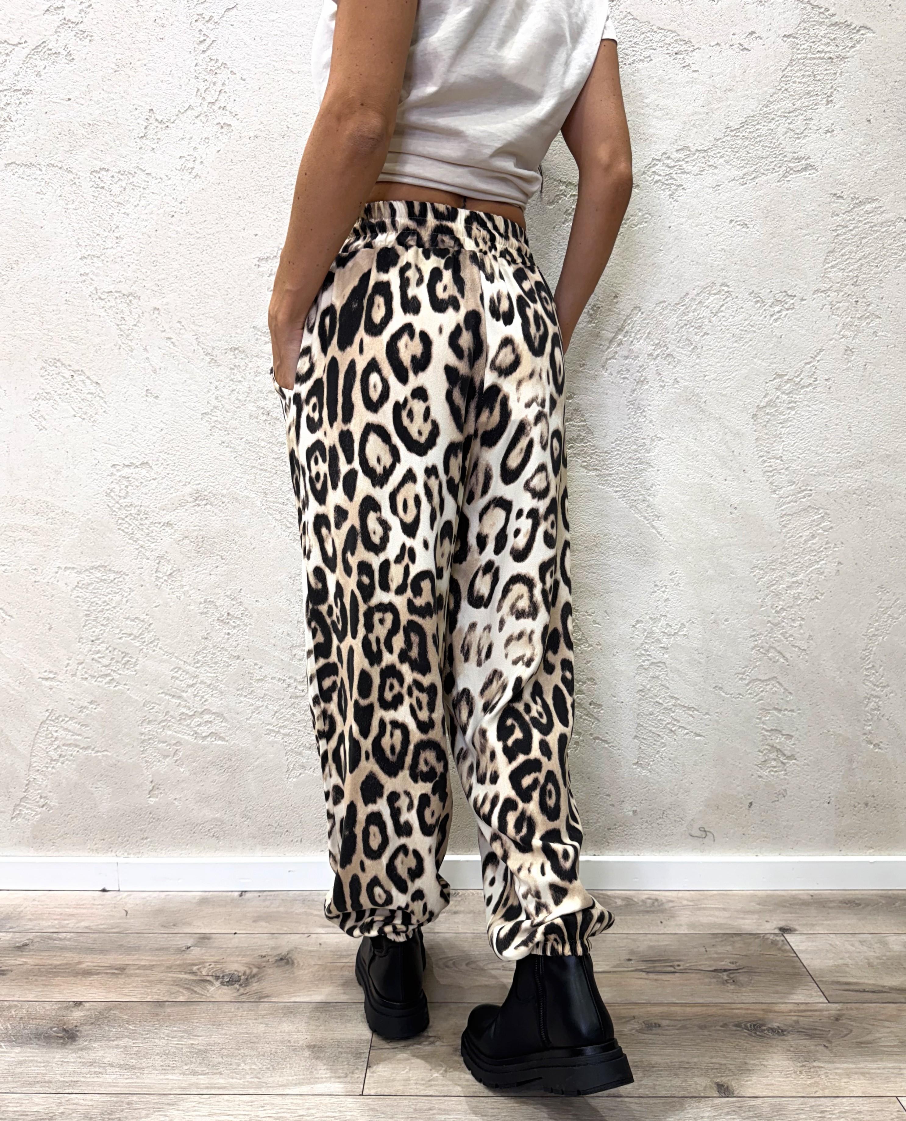 pantalone morbido con elastico sul fondo e coulisse in vita D260PP36U MACULATO SUSY MIX 