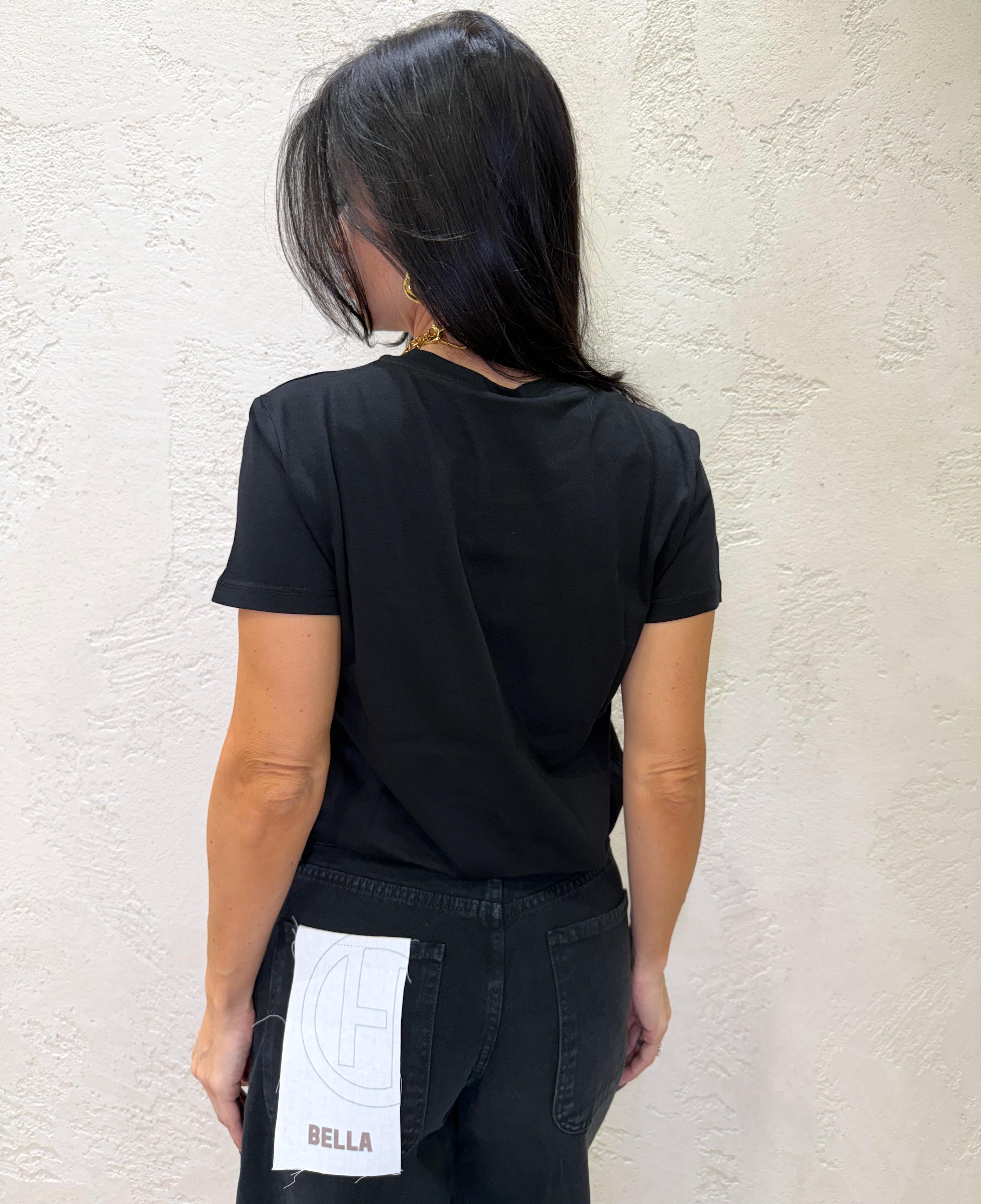 t-shirt basica a manica corta SH000904 NERO SUSY MIX 