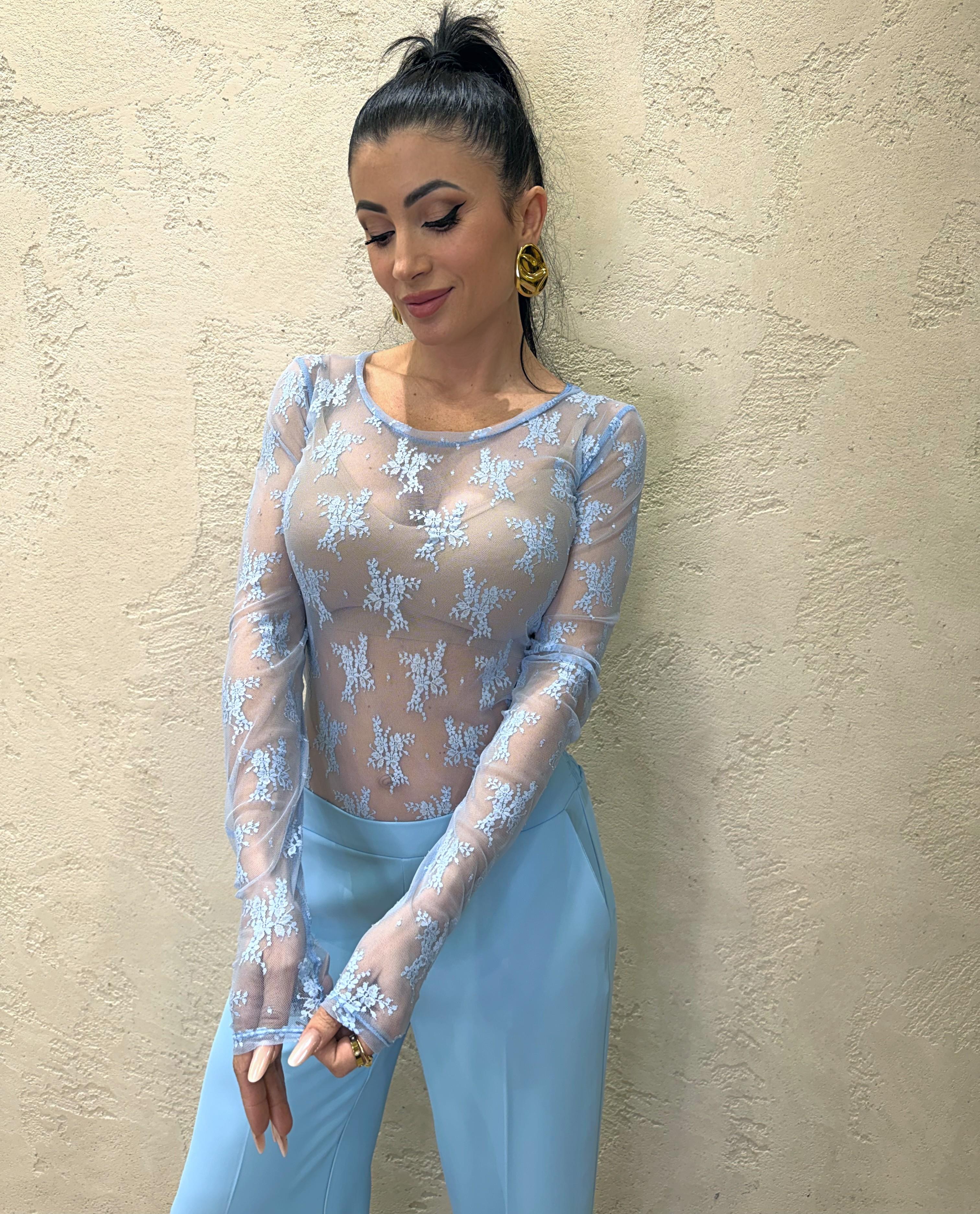 maglia in pizzo elasticizzata TW91LMX PERVINCA IMPERIAL 