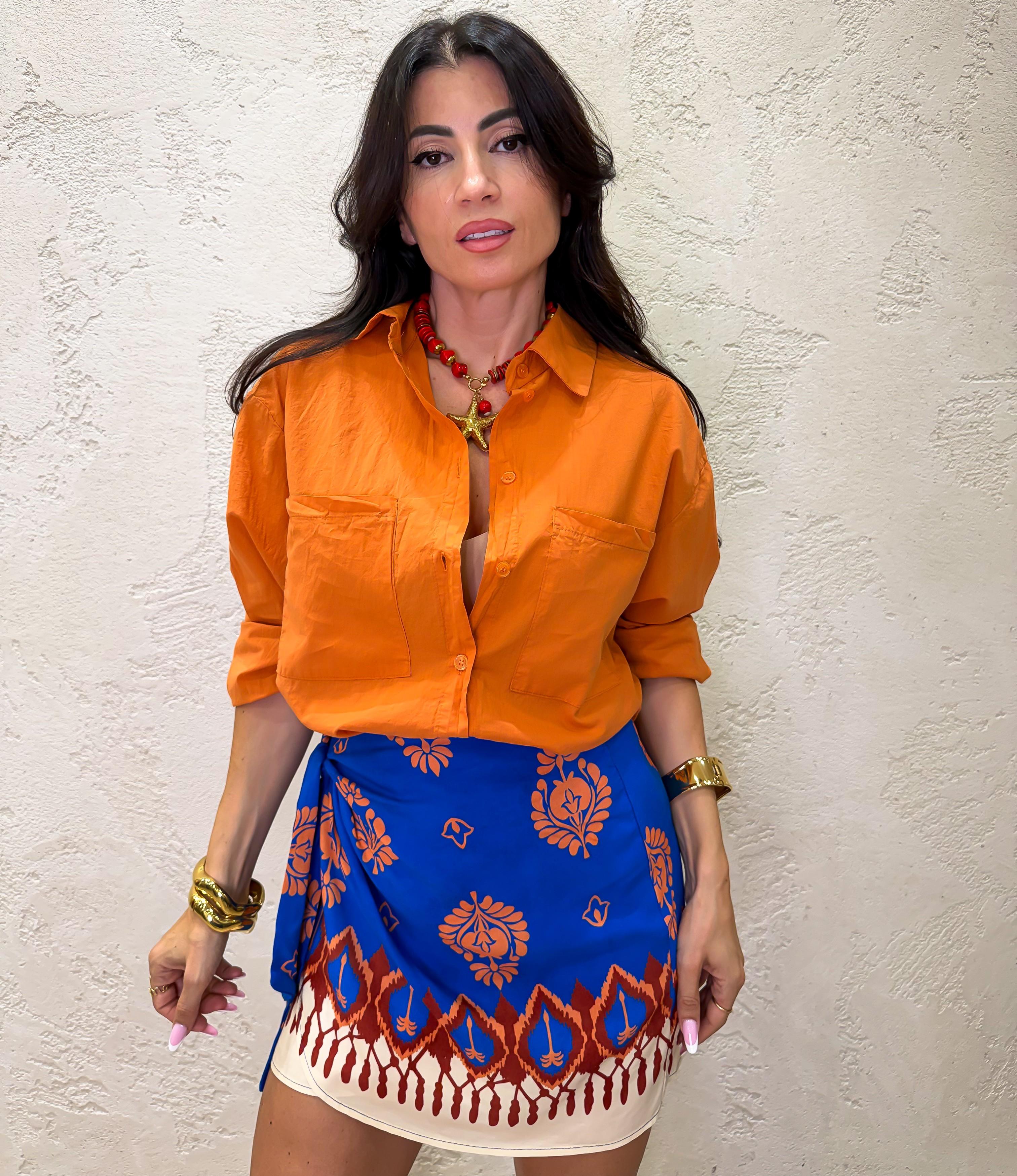 camicia morbida in cotone CFW-Q408 PAPAYA HAVEONE 