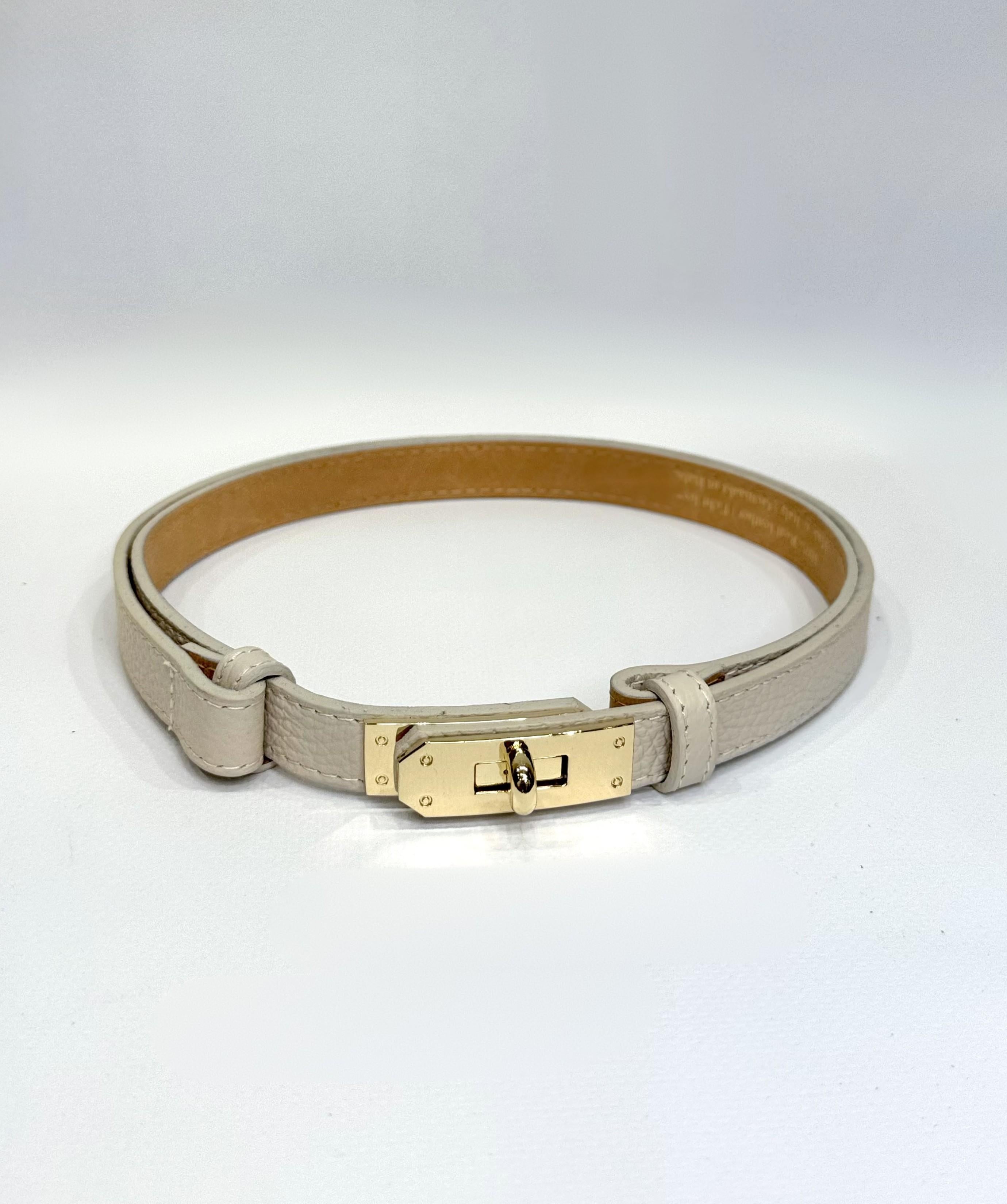 cintura kelly vera pelle CINTKELLY BEIGE ELEVI 