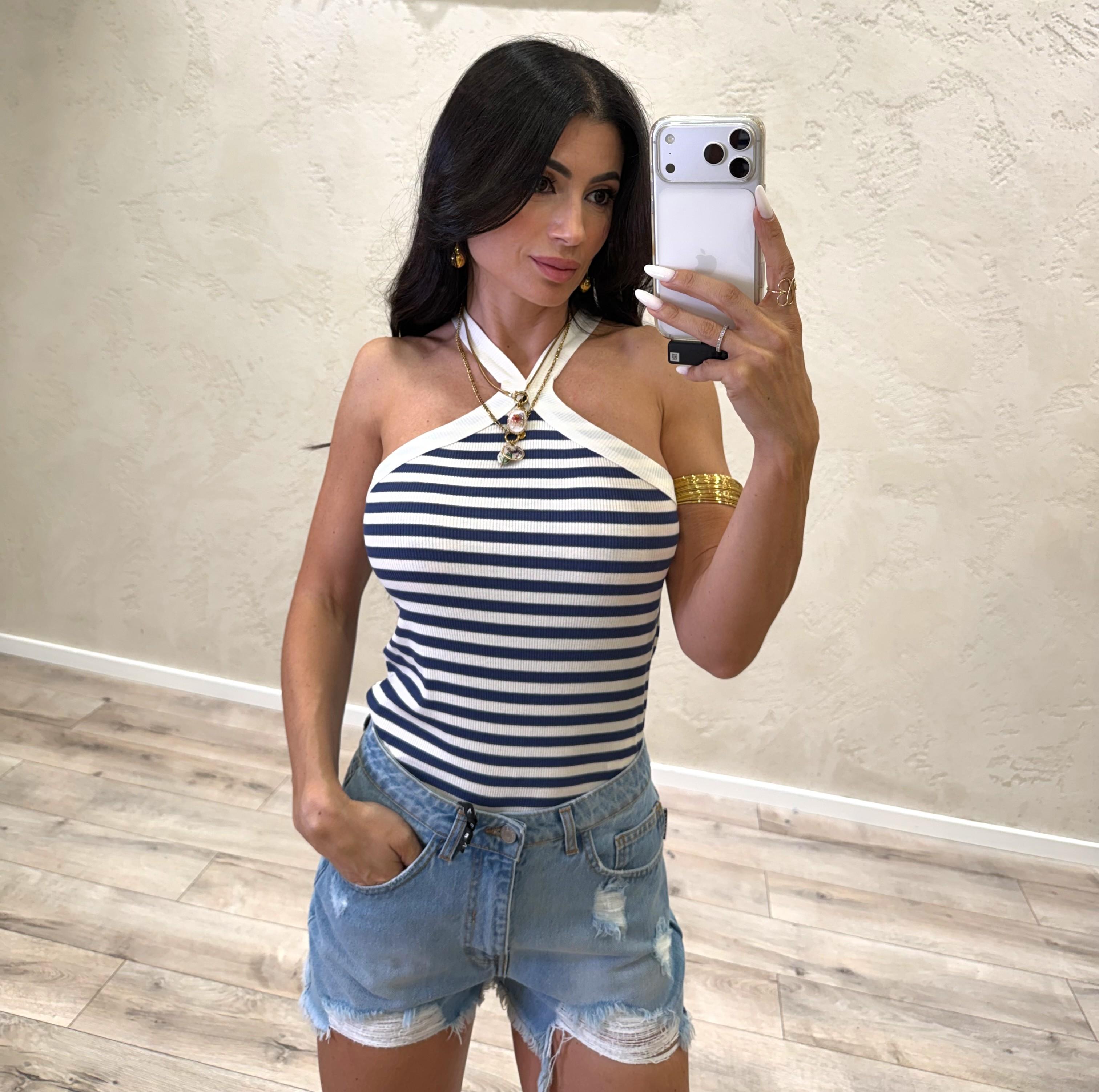 shorts in denim con rotture PGZ-Q240 JEANS HAVEONE 