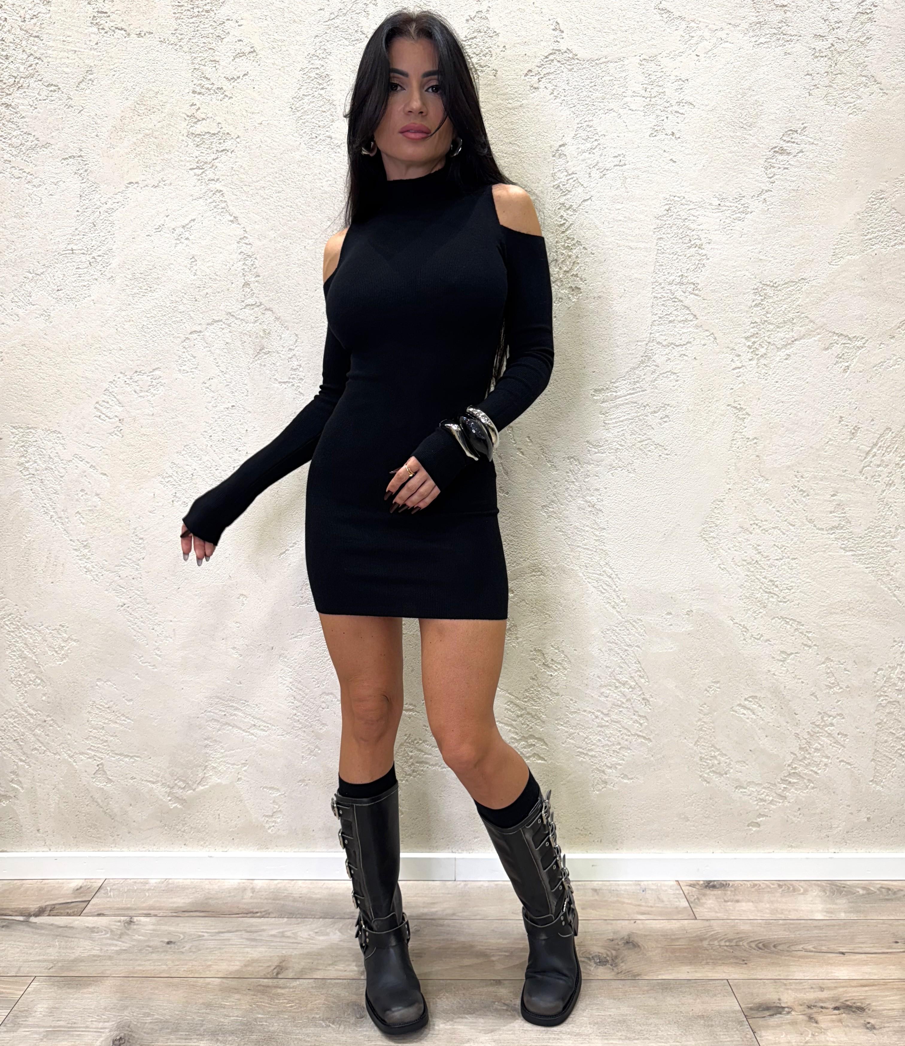 abito in maglia cut out 60191 NER SUSY MIX 