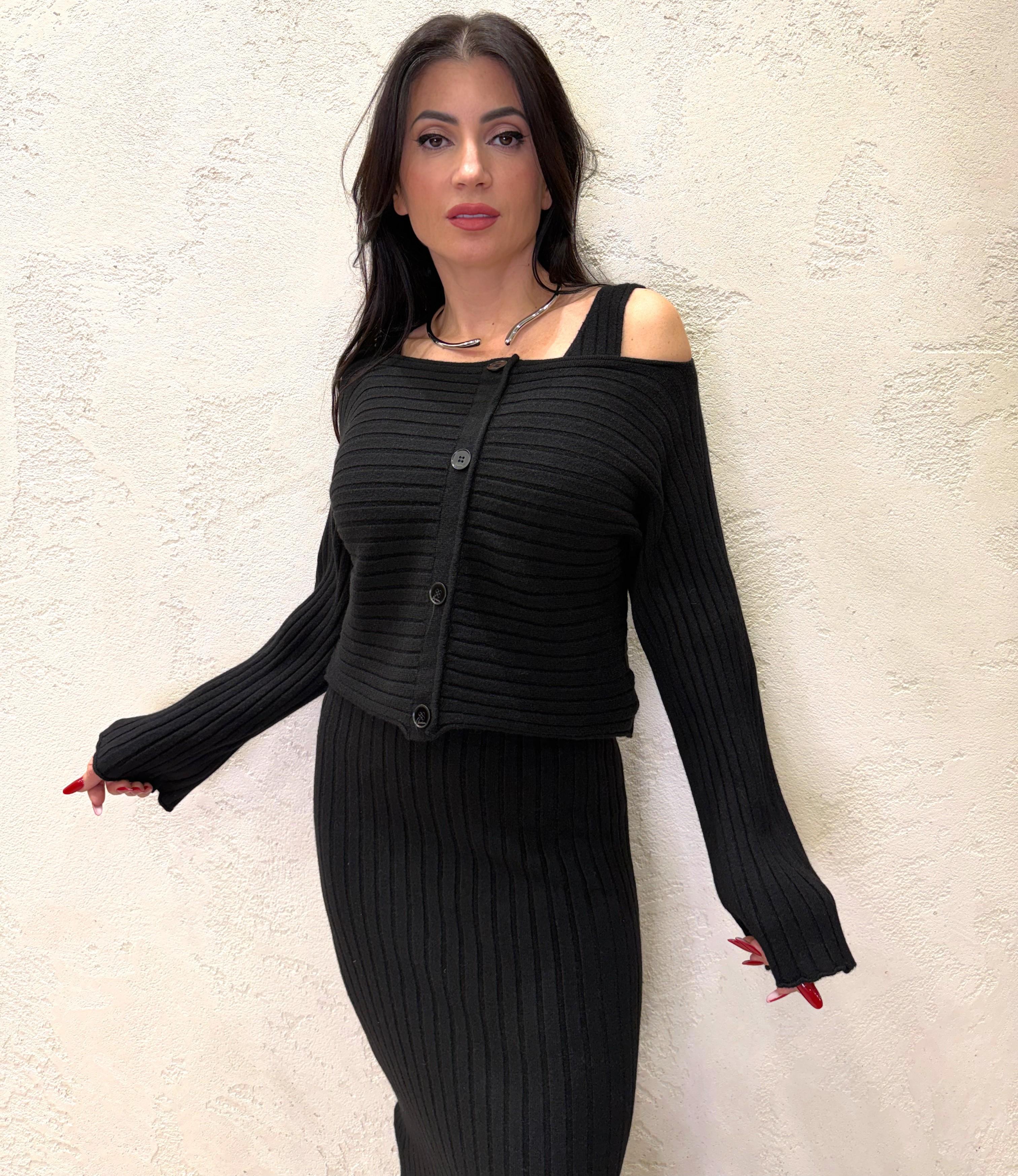 set coordinato abito e pull 3058030581 NERO SUSY MIX 