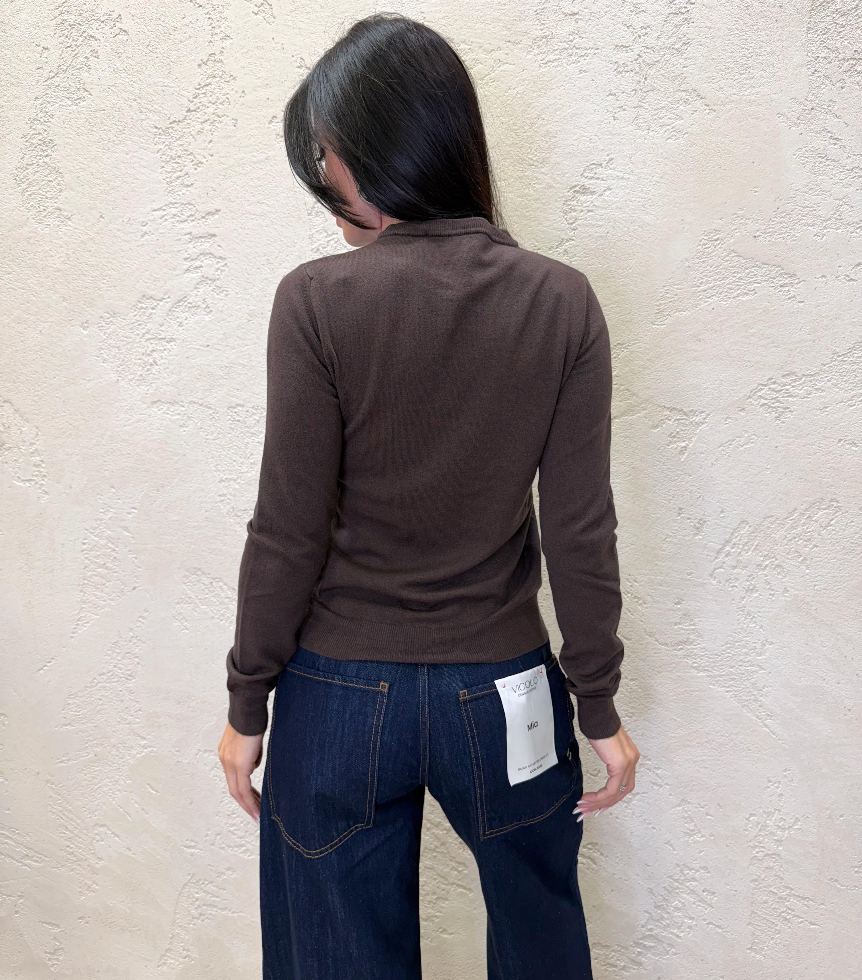 pull basico collo rotondo MNC-P202 MORO HAVEONE 