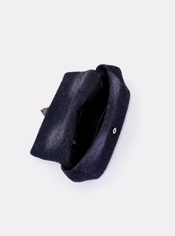 borsa a spalla in denim con catena XF0038 DENIM VICOLO 