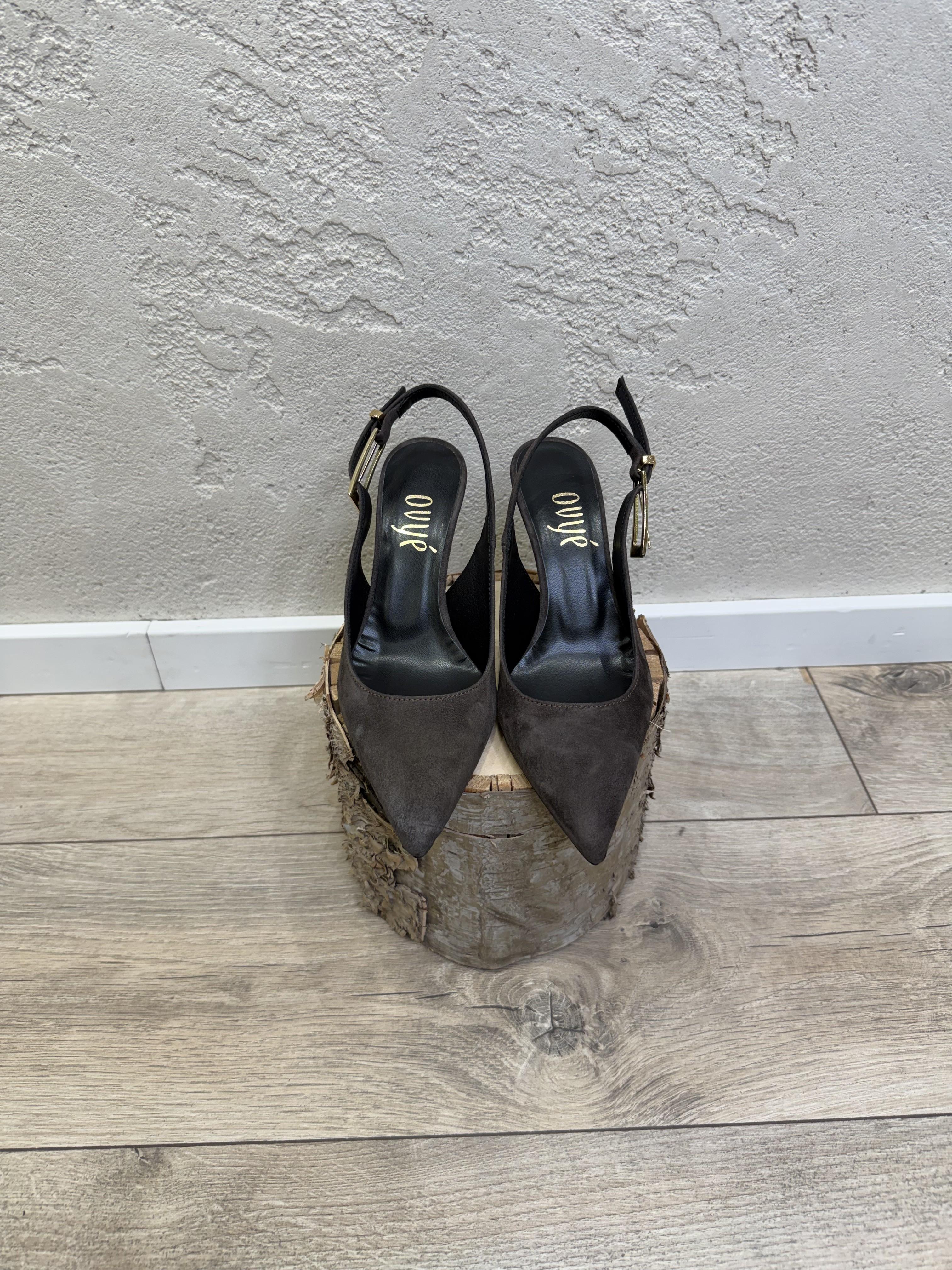 slingback scamosciate AT6990 MORO OVYE' 