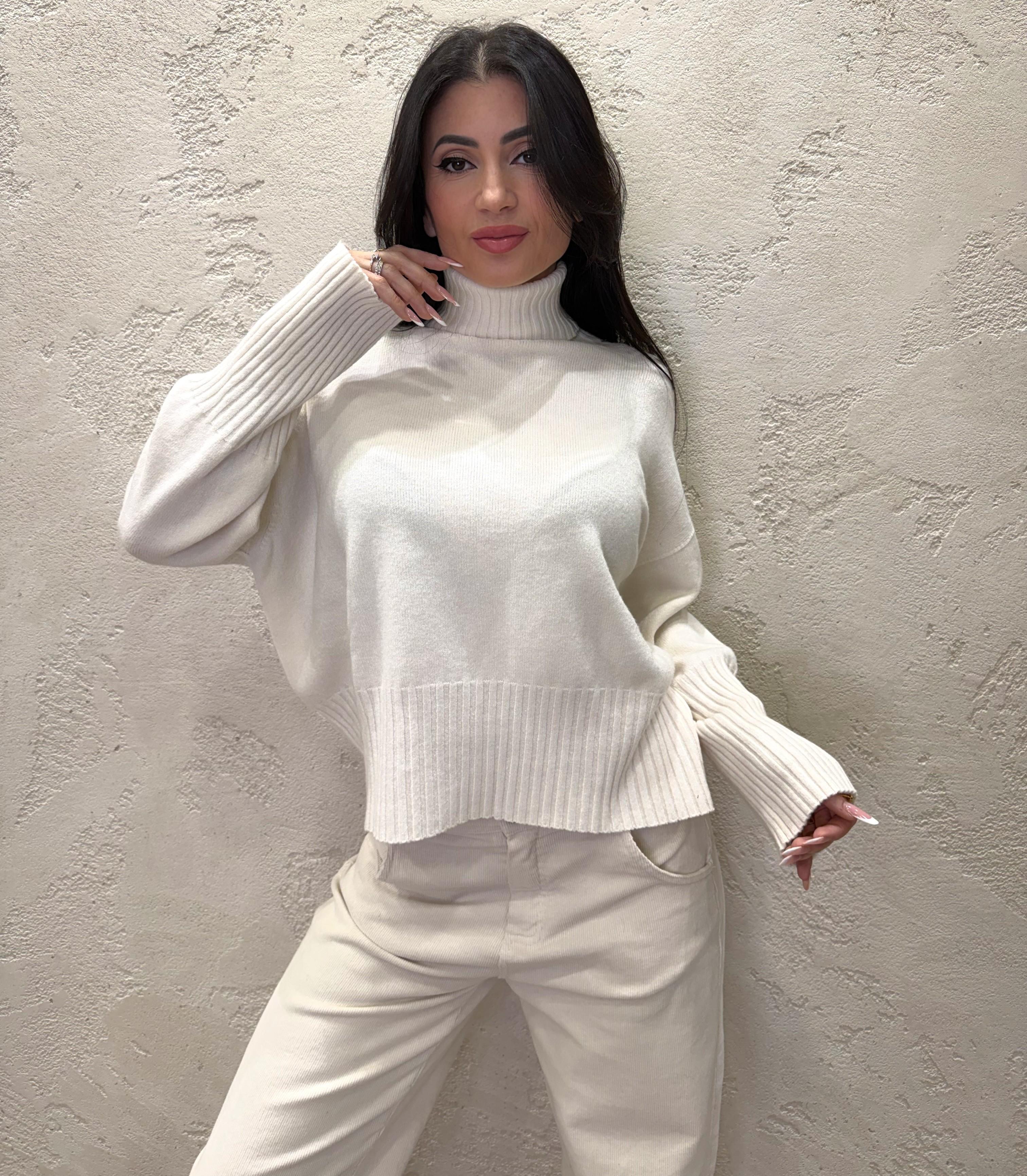 pull collo alto a scatoletta I25AI831 BURRO MOTEL 