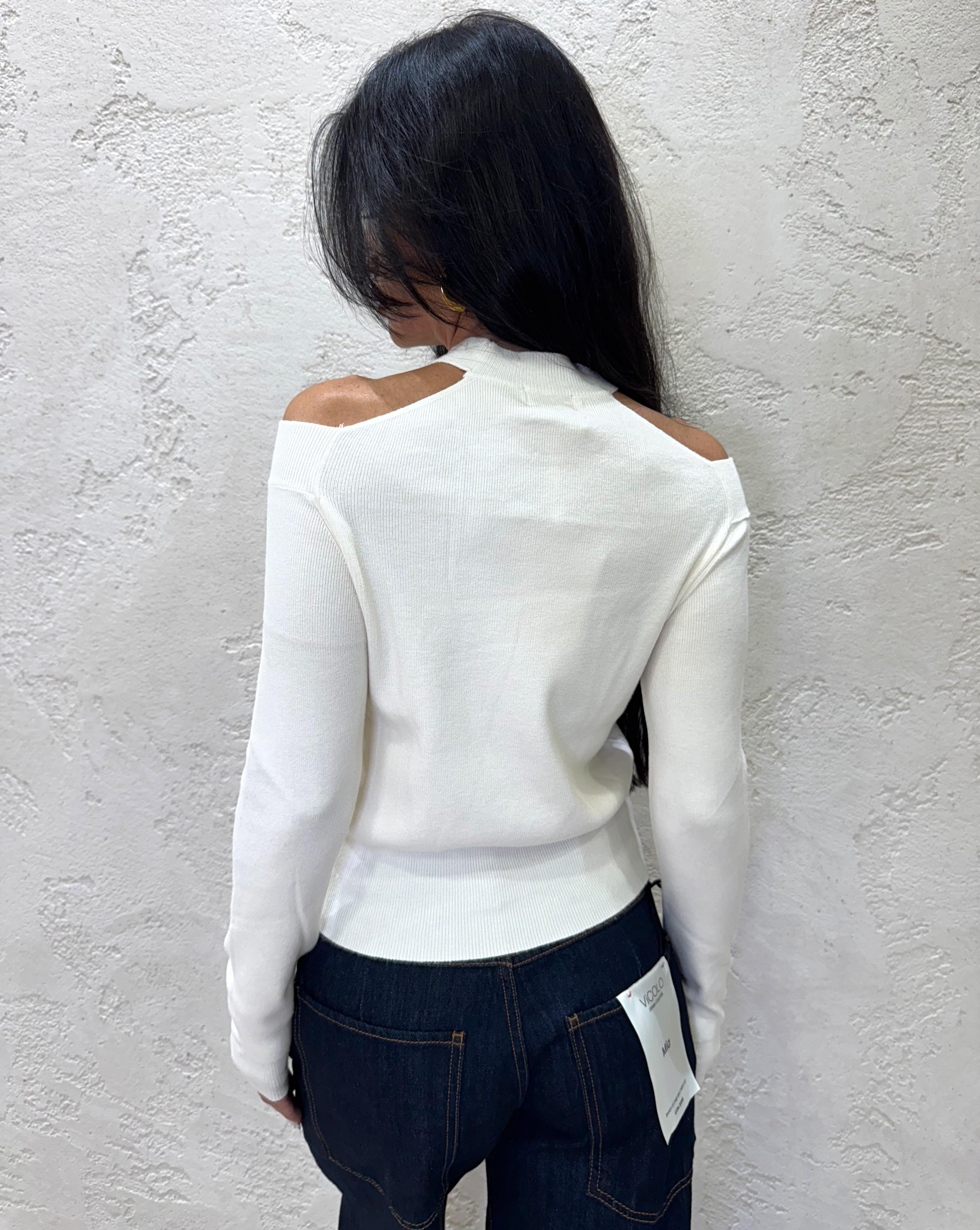 maglia cut out 5340 PANNA SUSY MIX 