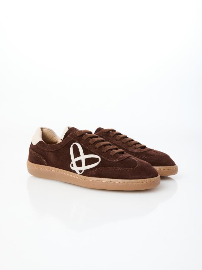 sneakers in vera pelle FE4467M MARRONE OVYE' 