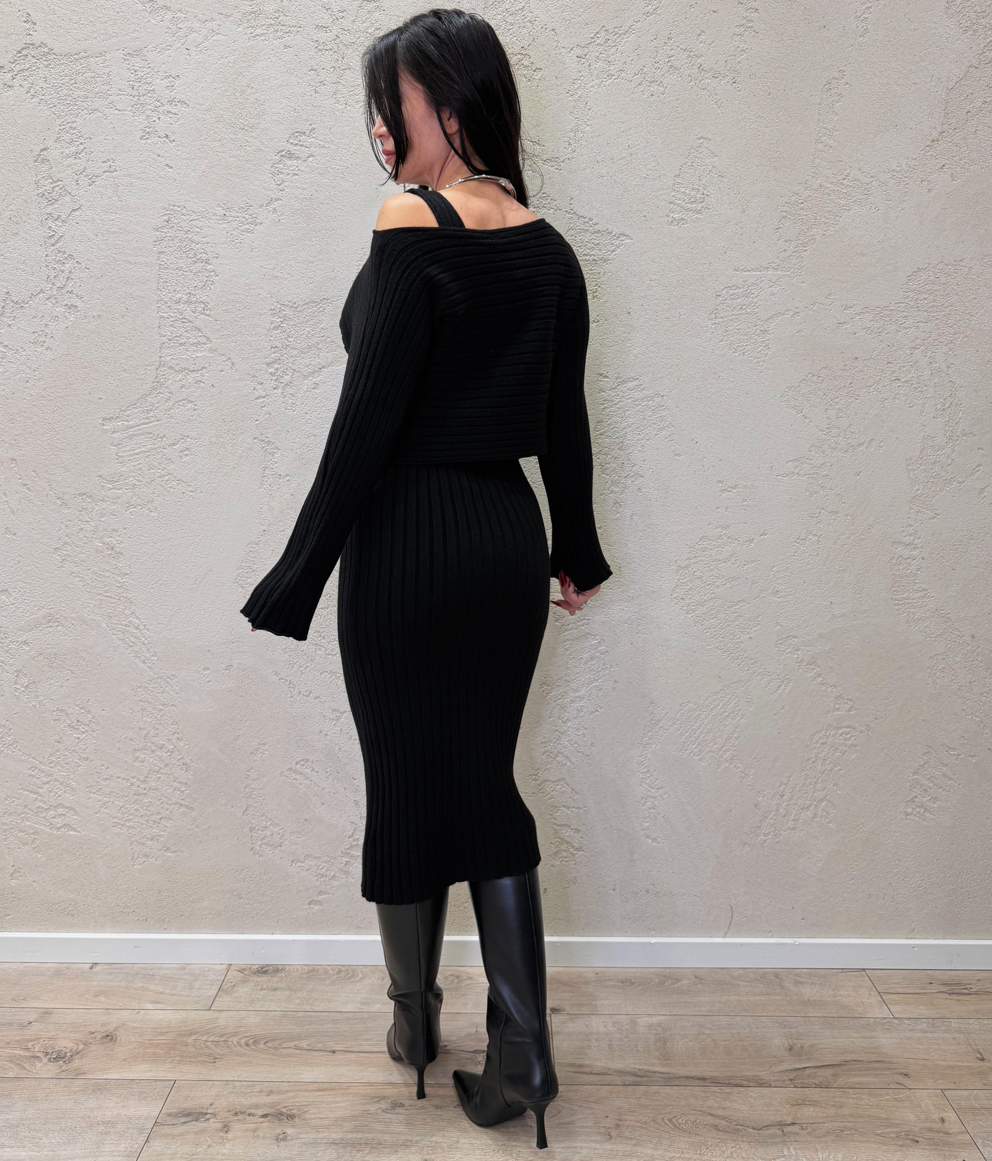 set coordinato abito e pull 3058030581 NERO SUSY MIX 