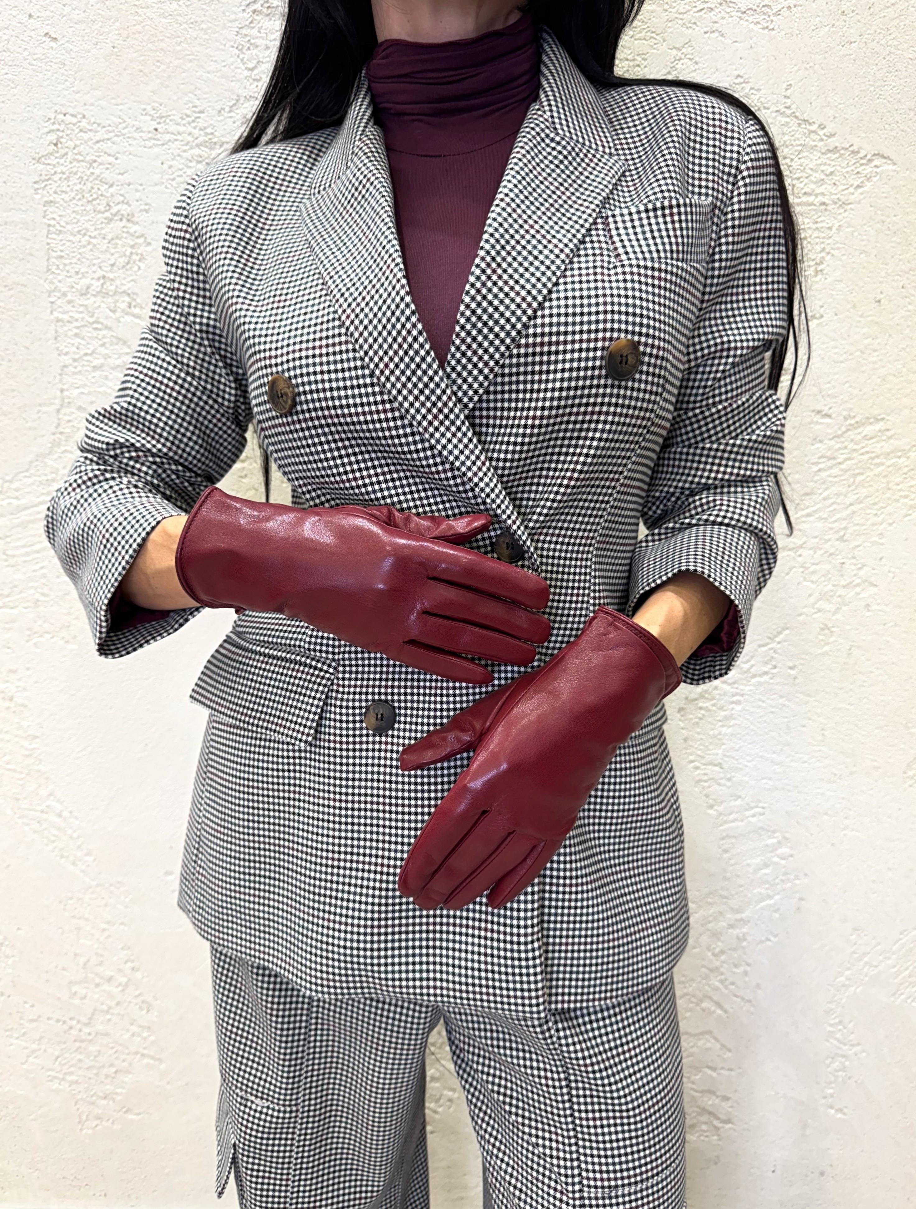 blazer doppiopetto con guanti in ecopelle 37876 PIEDDEPOULE TENSIONE IN 