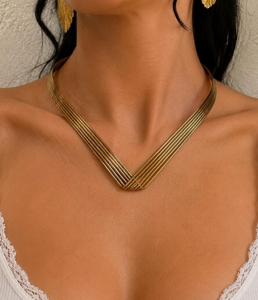 collana rigida "aura" v gold AUR-VG ORO ELEVI 