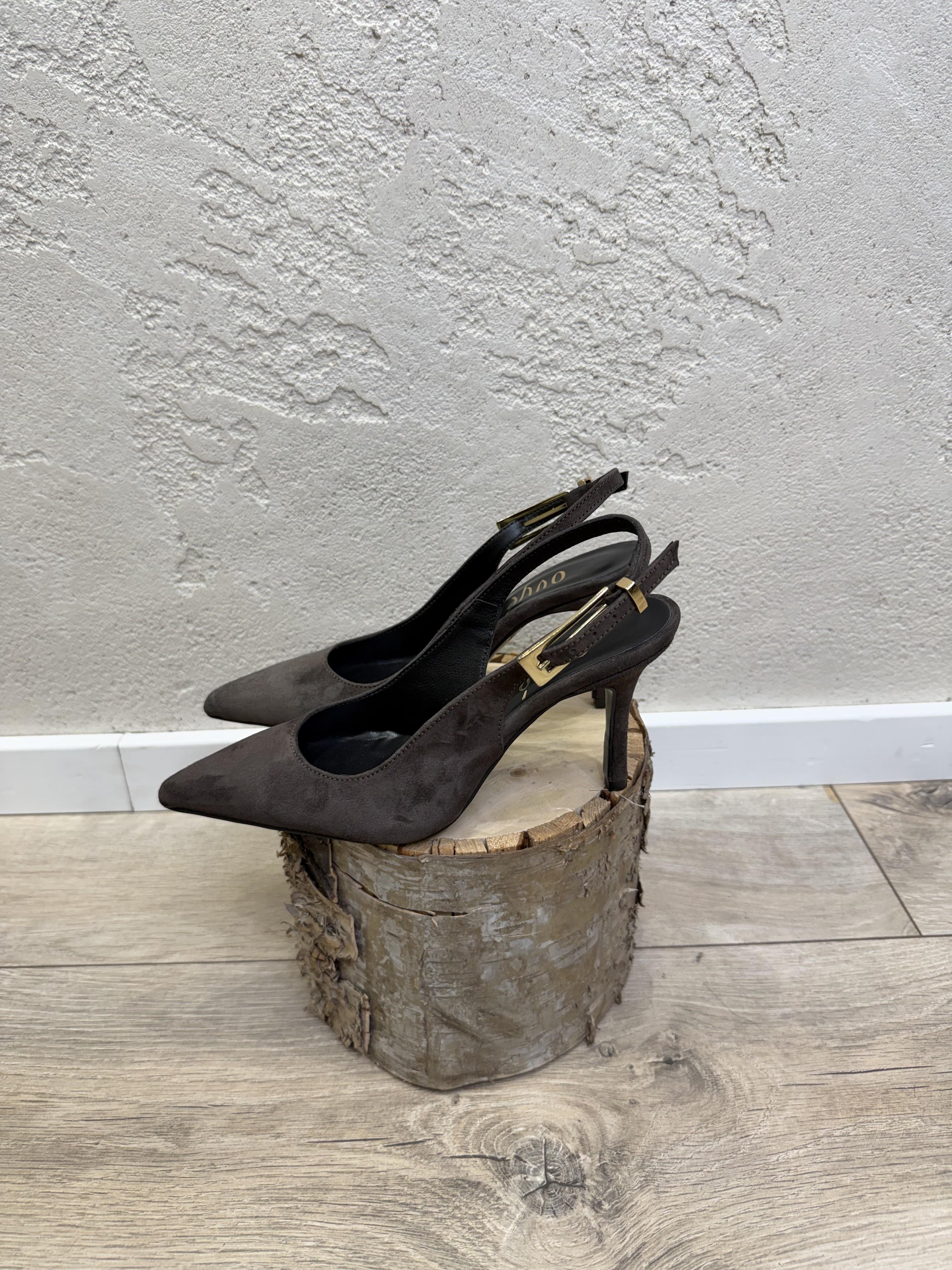 slingback scamosciate AT6990 MORO OVYE' 