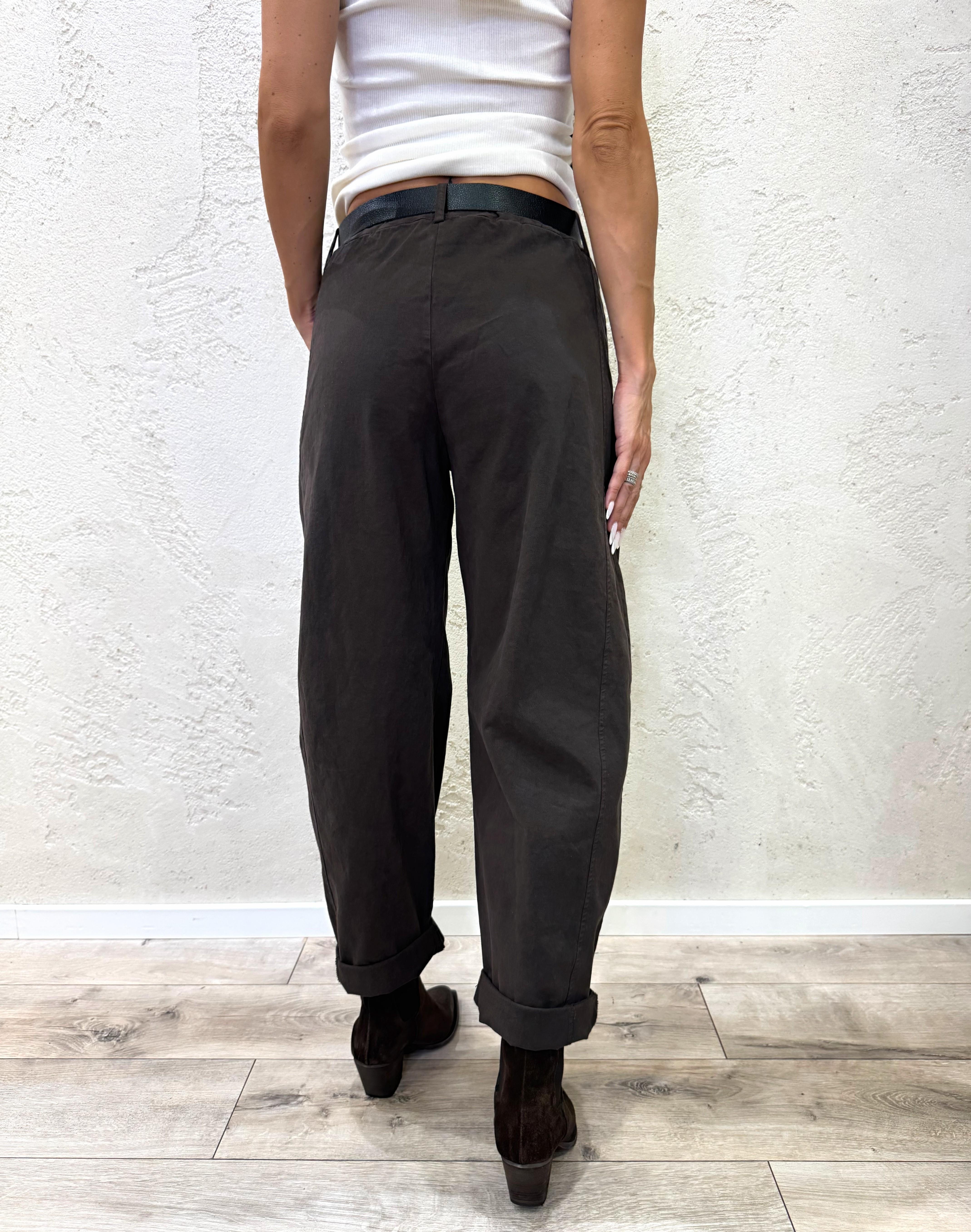 pantalone modello ferro di cavallo 58300GAB MORO SUSY MIX 