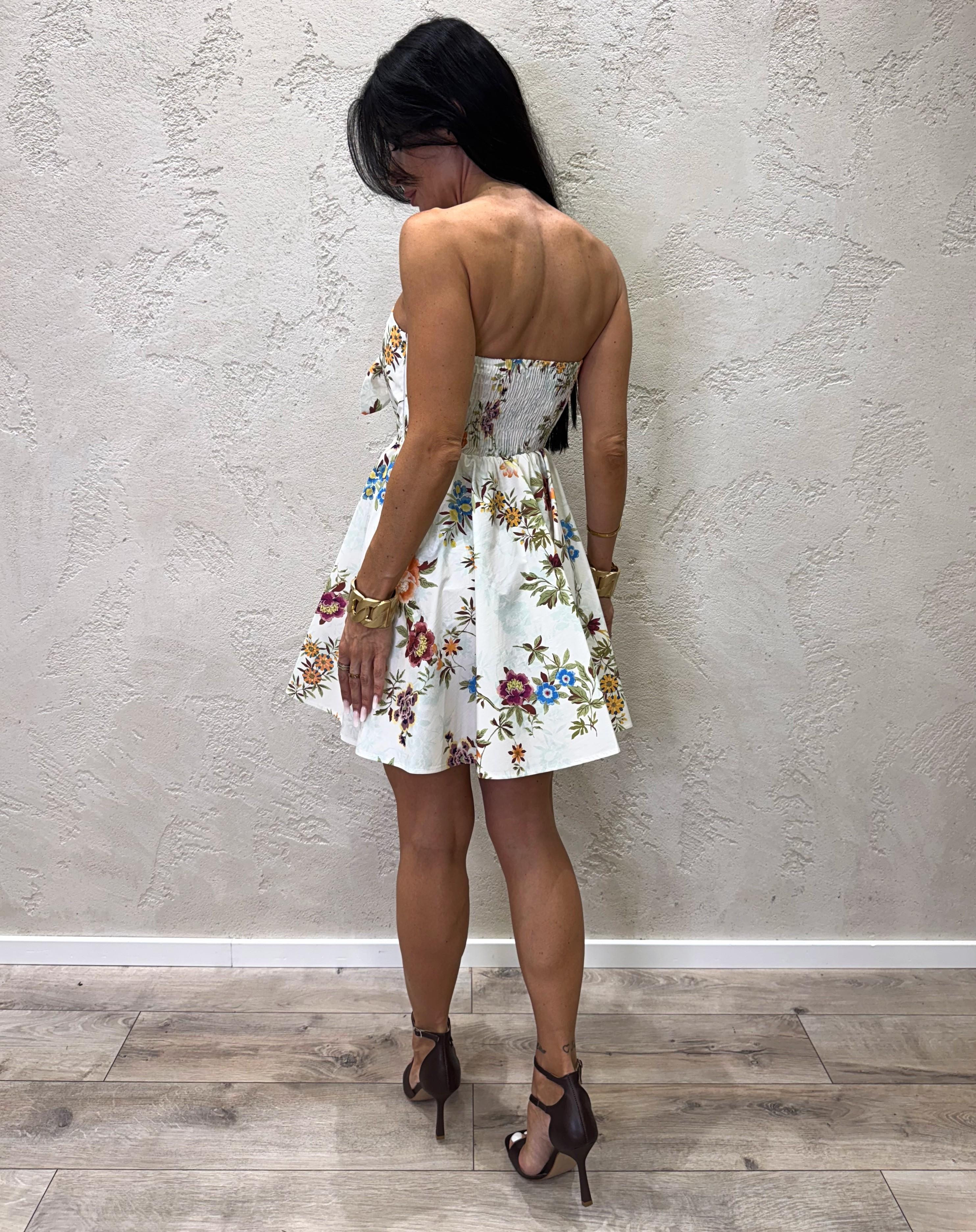 mini abito floreale con fiocco AFRHJXC FANTASIA IMPERIAL 